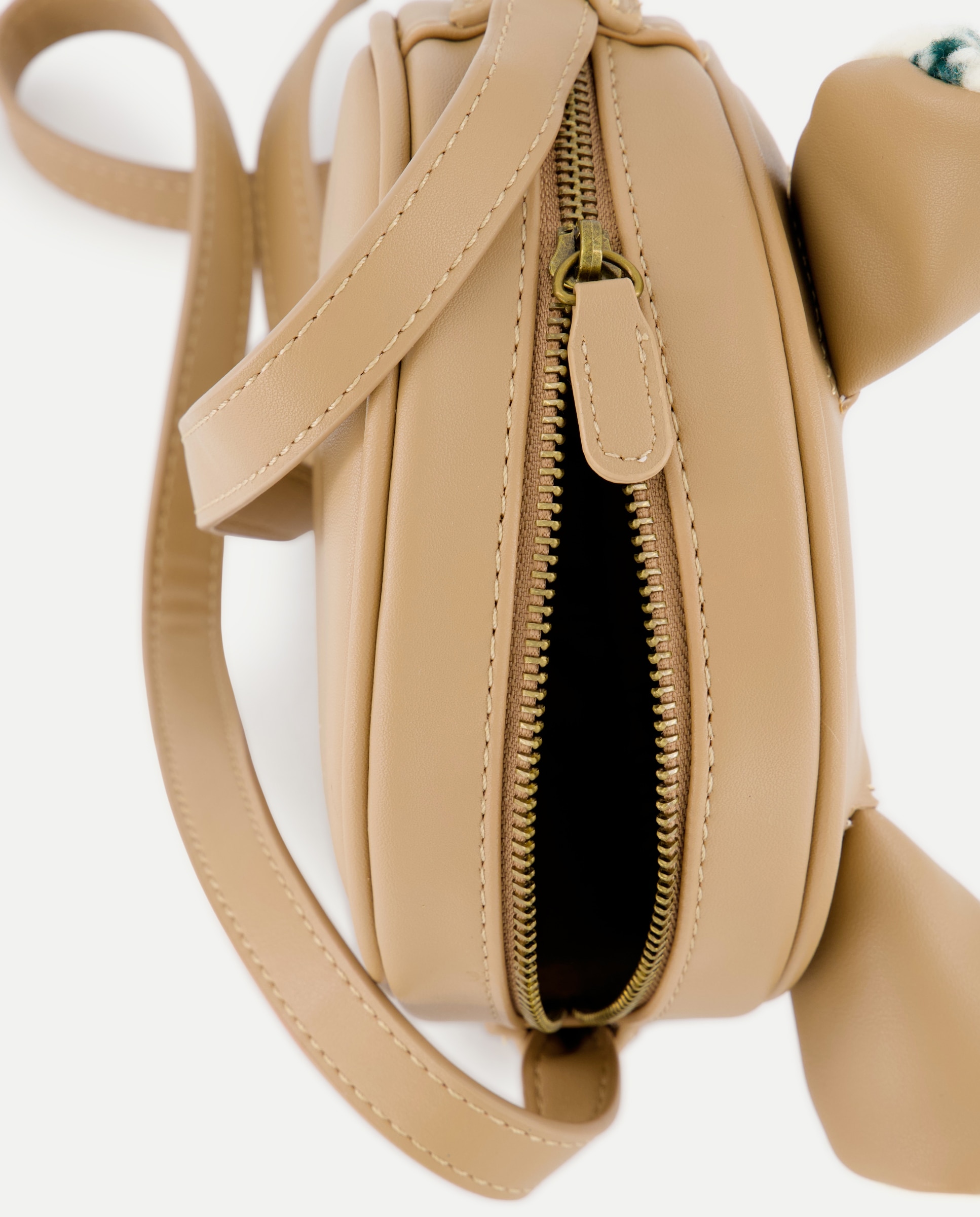 Mala de Coelho com Orelhas e Estampado Floral 730 Camel-5