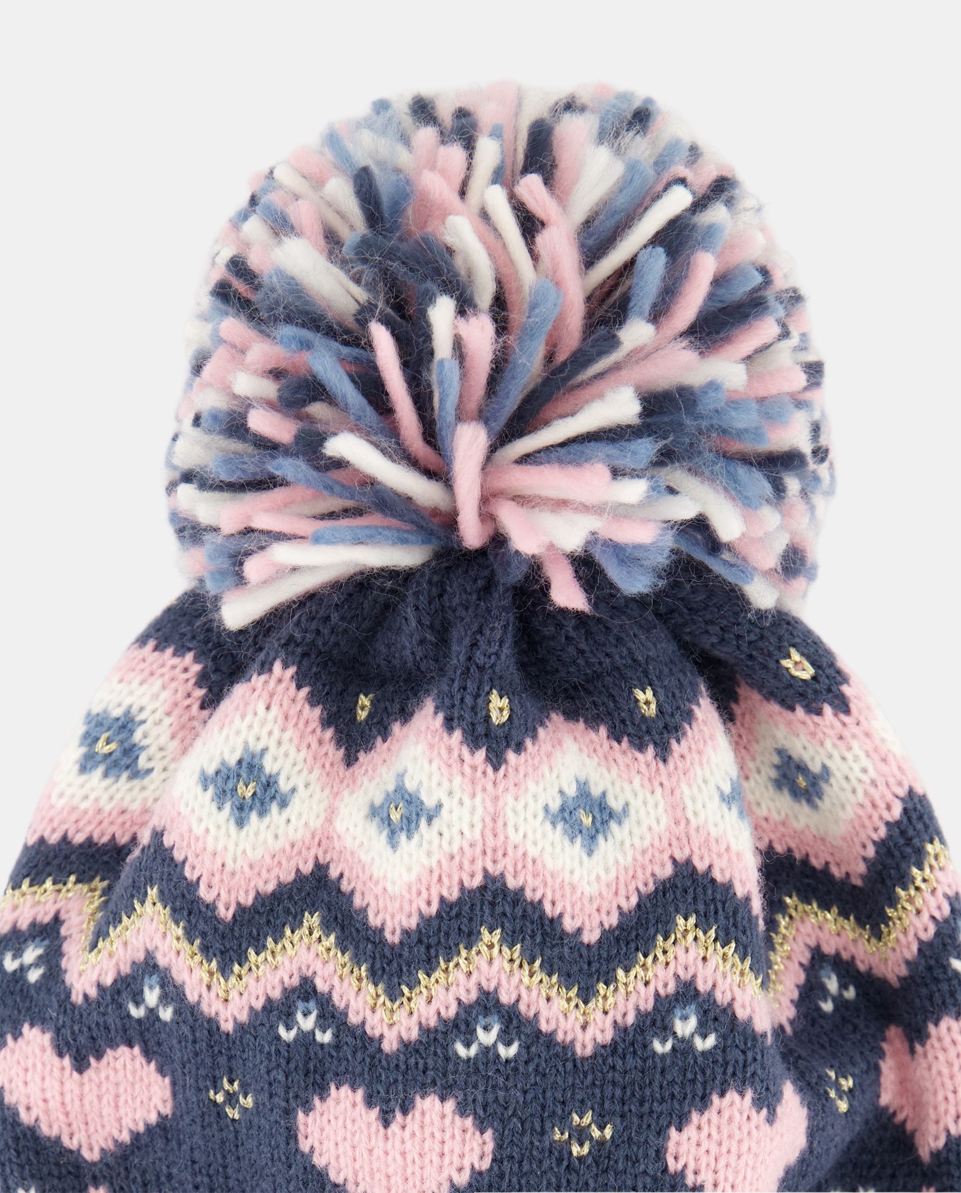 Gorro de Jacquard Pequeno Azul-marinho-2