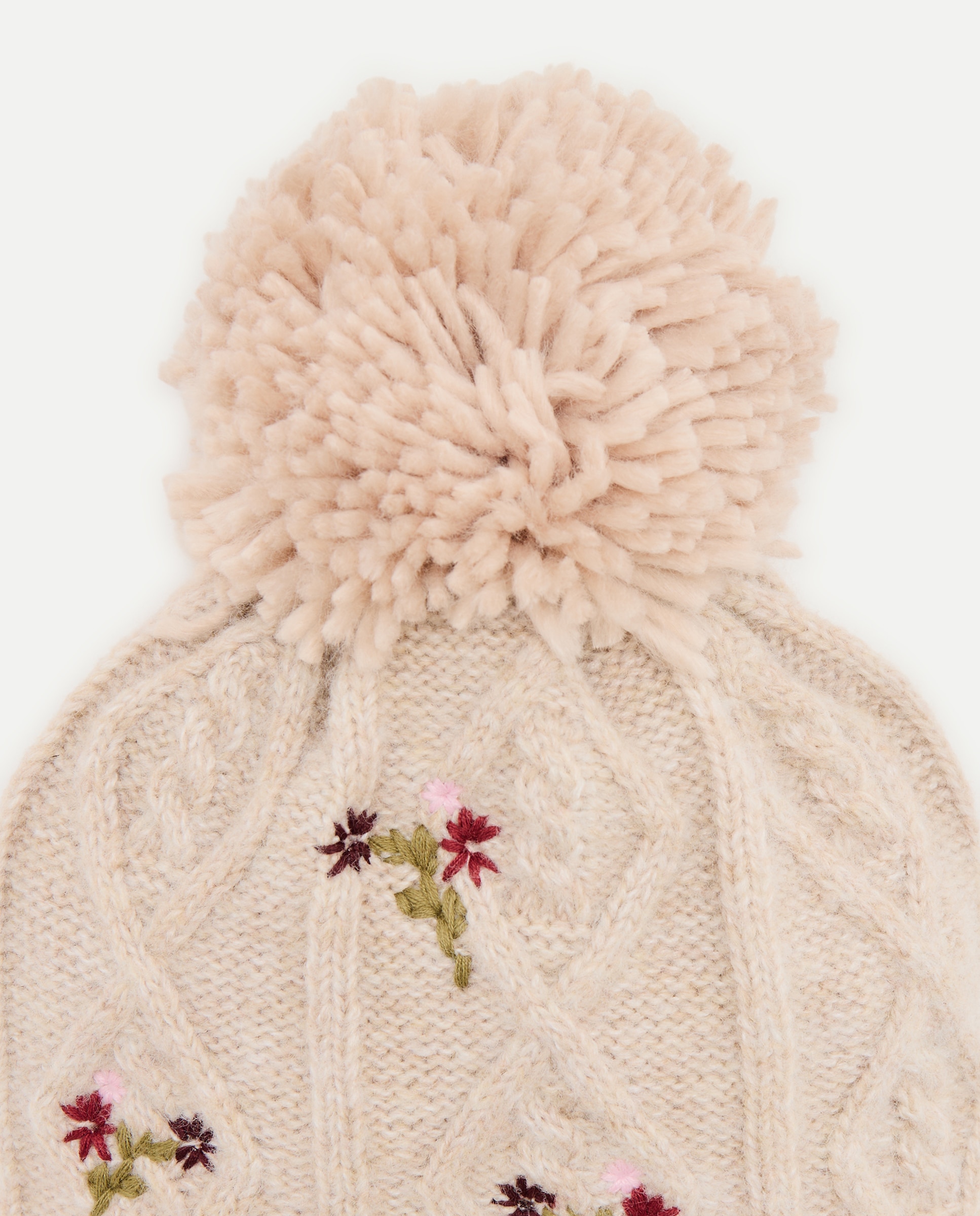 Gorro de niña liso con flores bordadas - Kids El Corte Inglés - 710 Beige 710 Beige-2