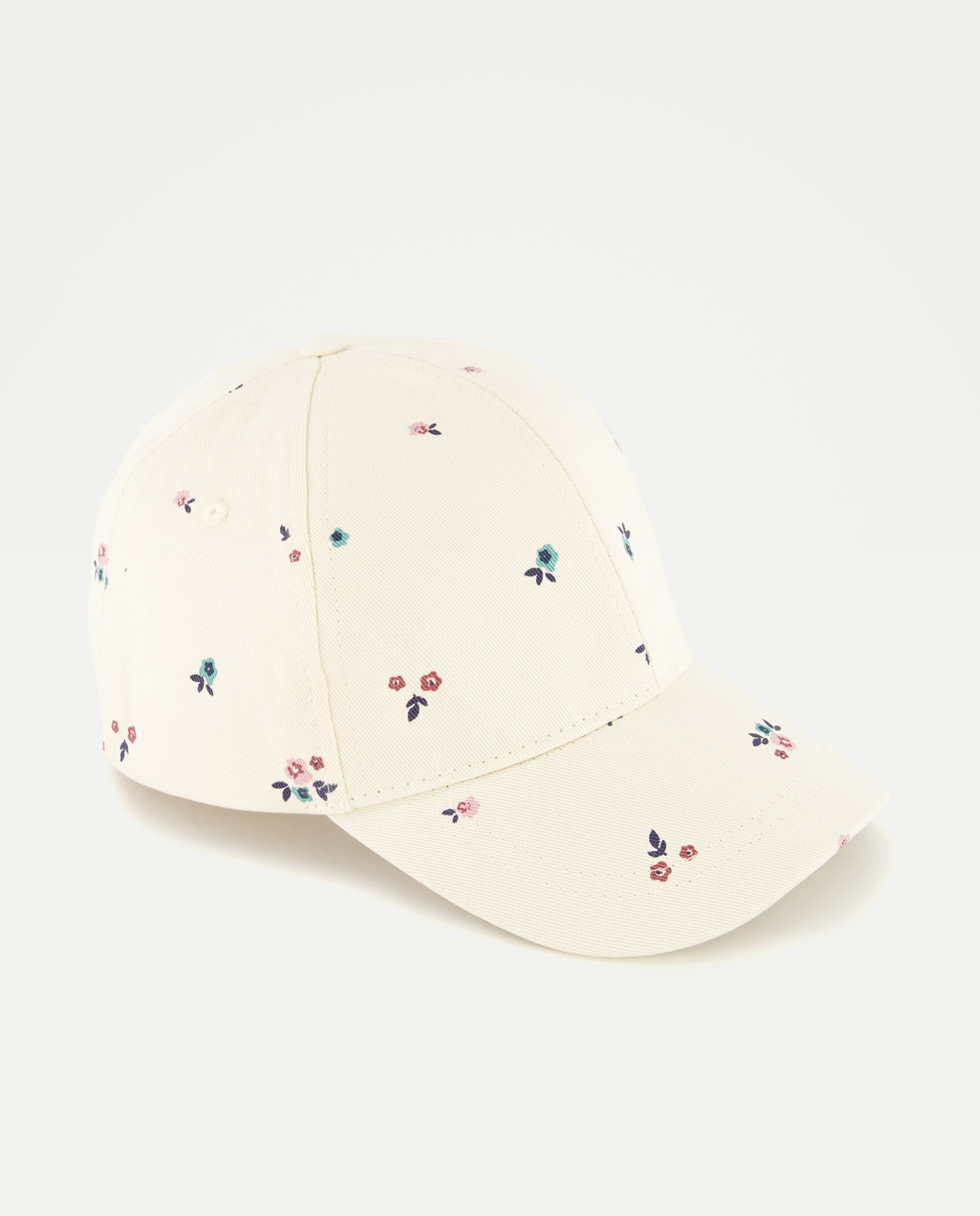 Boné com All Over Print Floral Bege-1