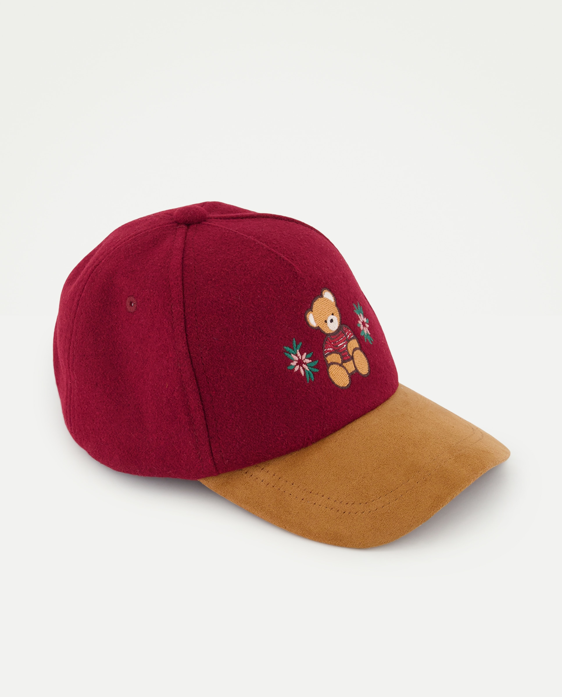 Imagen 0 de GORRA PANA VISERA ANTE CON ESCUDO Burdeos