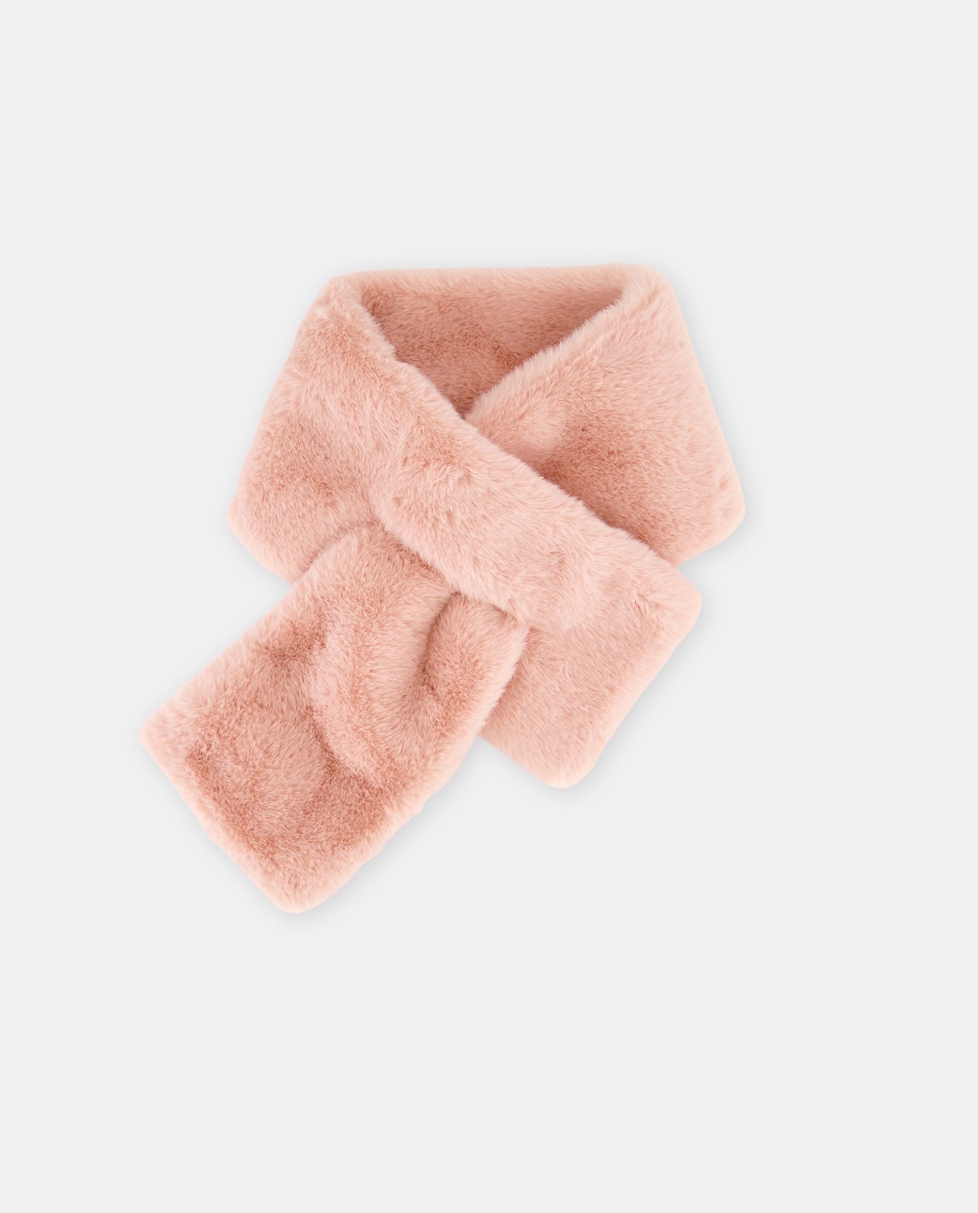 Gola de Pelo com Malha com Aran 200 Rosa-1