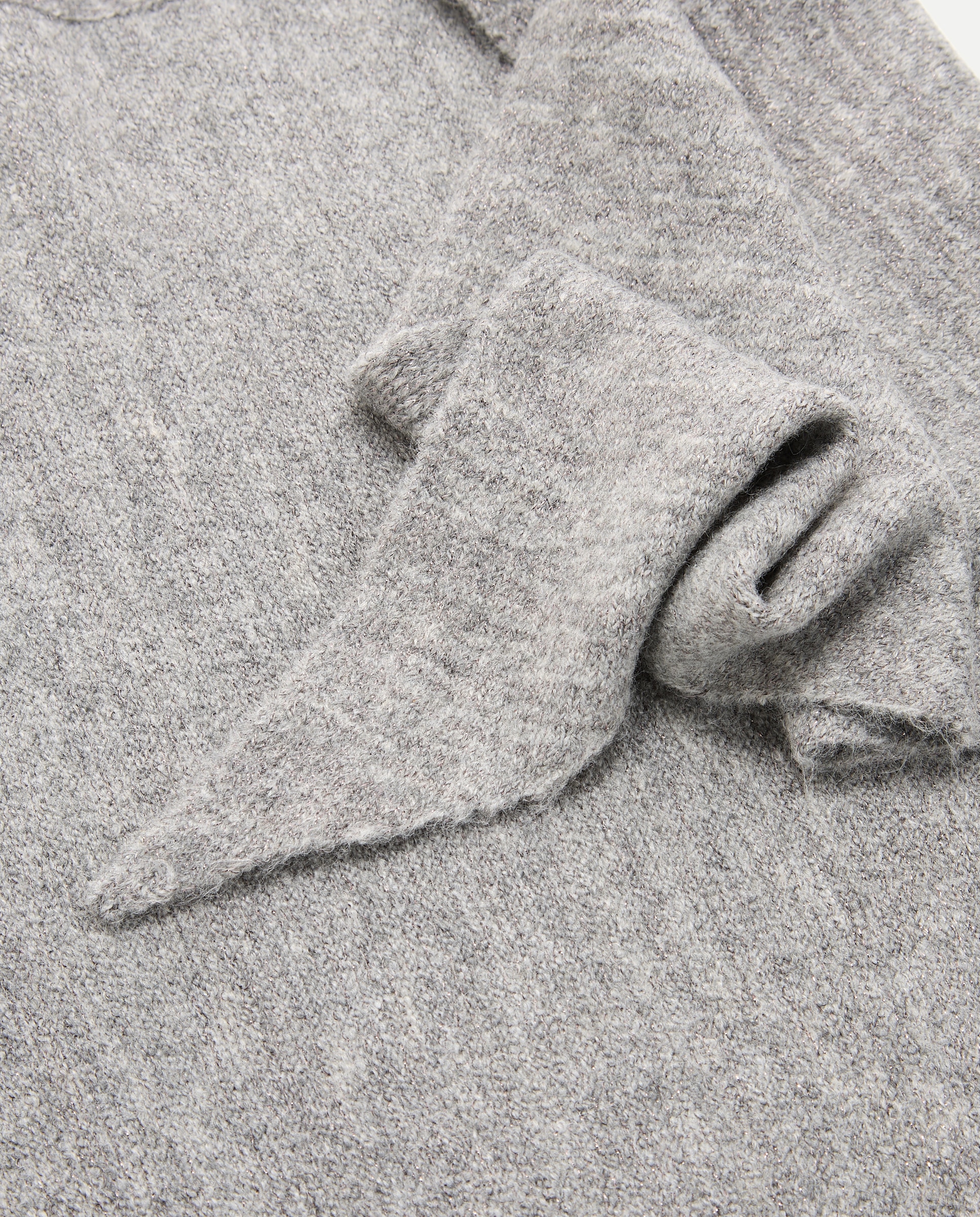 Lenço de Tricot com Fio Metalizado Cinzento-claro-3