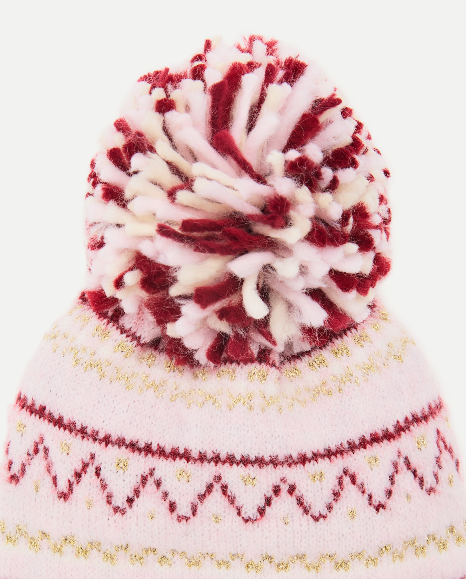 Conjunto de 3 Peças com Jacquard de Fio Metalizado 200 Rosa-2