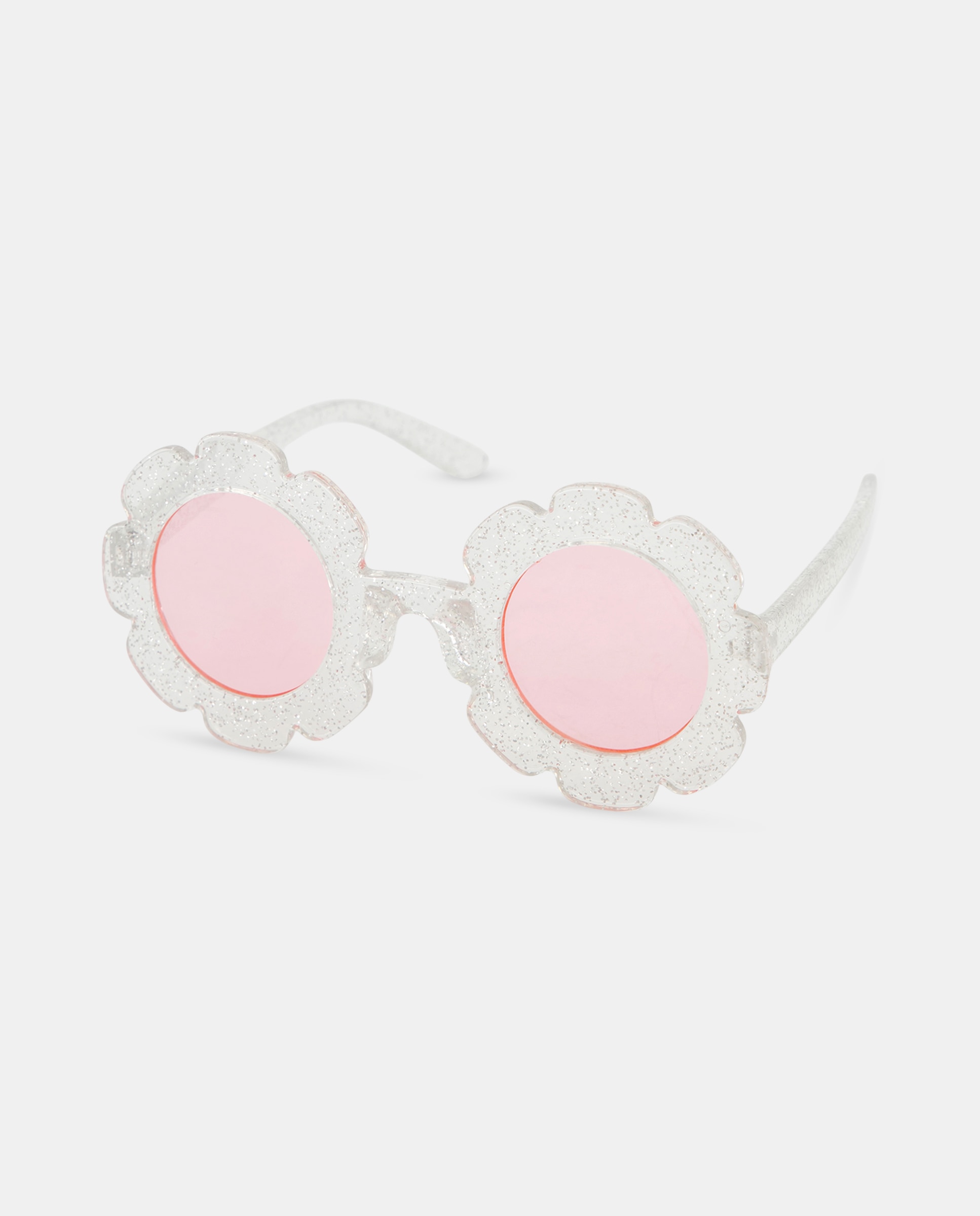 Óculos com Fantasia Floral Branco-2