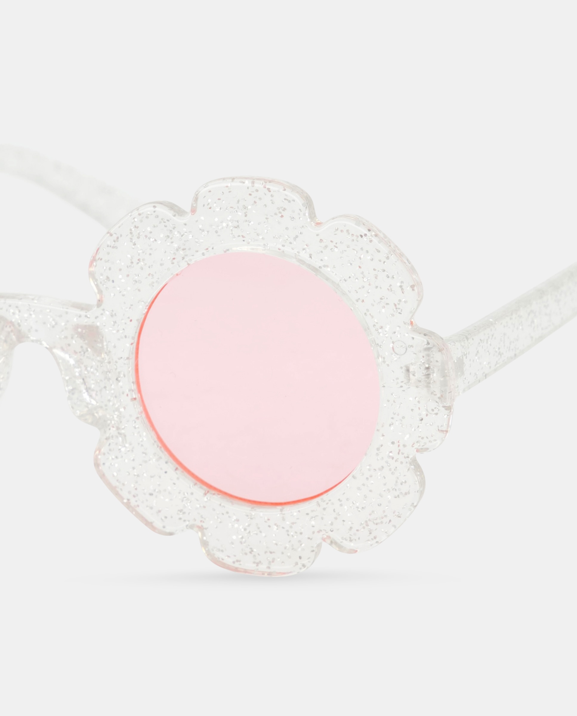 Óculos com Fantasia Floral Branco-3