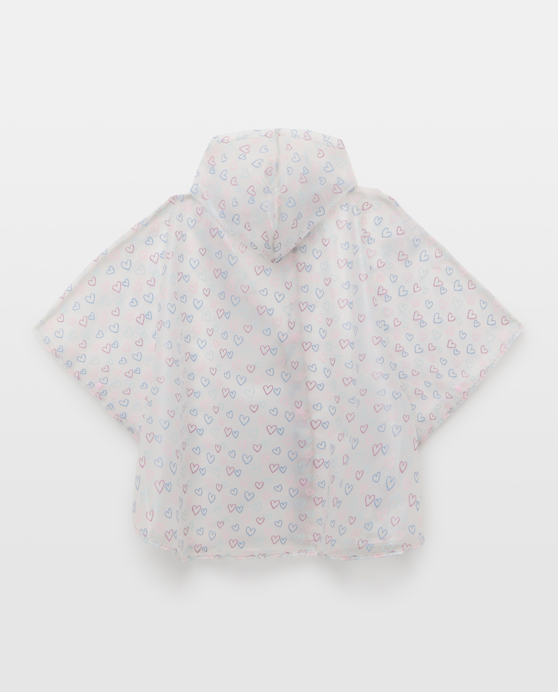Impermeável com Estampado de Corações Rosa-claro-2