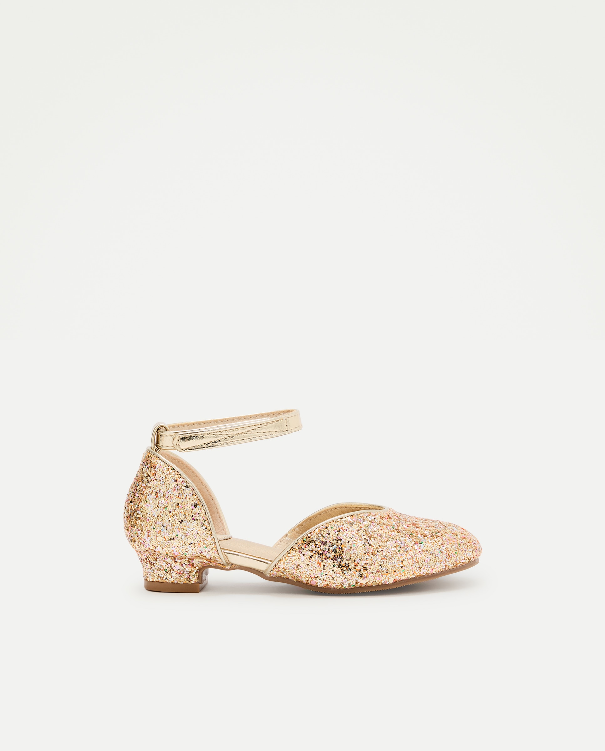 Zapato de niña con tacón y purpurina - Kids El Corte Inglés - 390 Oro 390 Oro-1