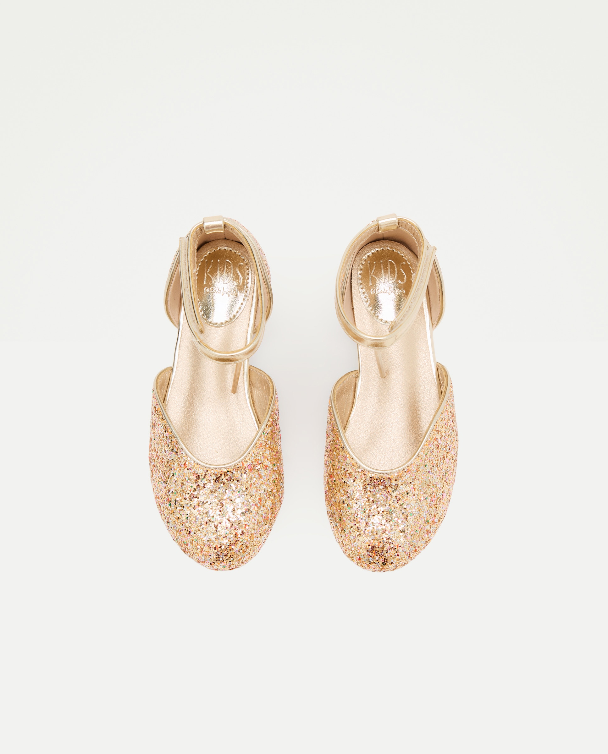 Sapatos com Salto e Purpurina 390 Ouro-4