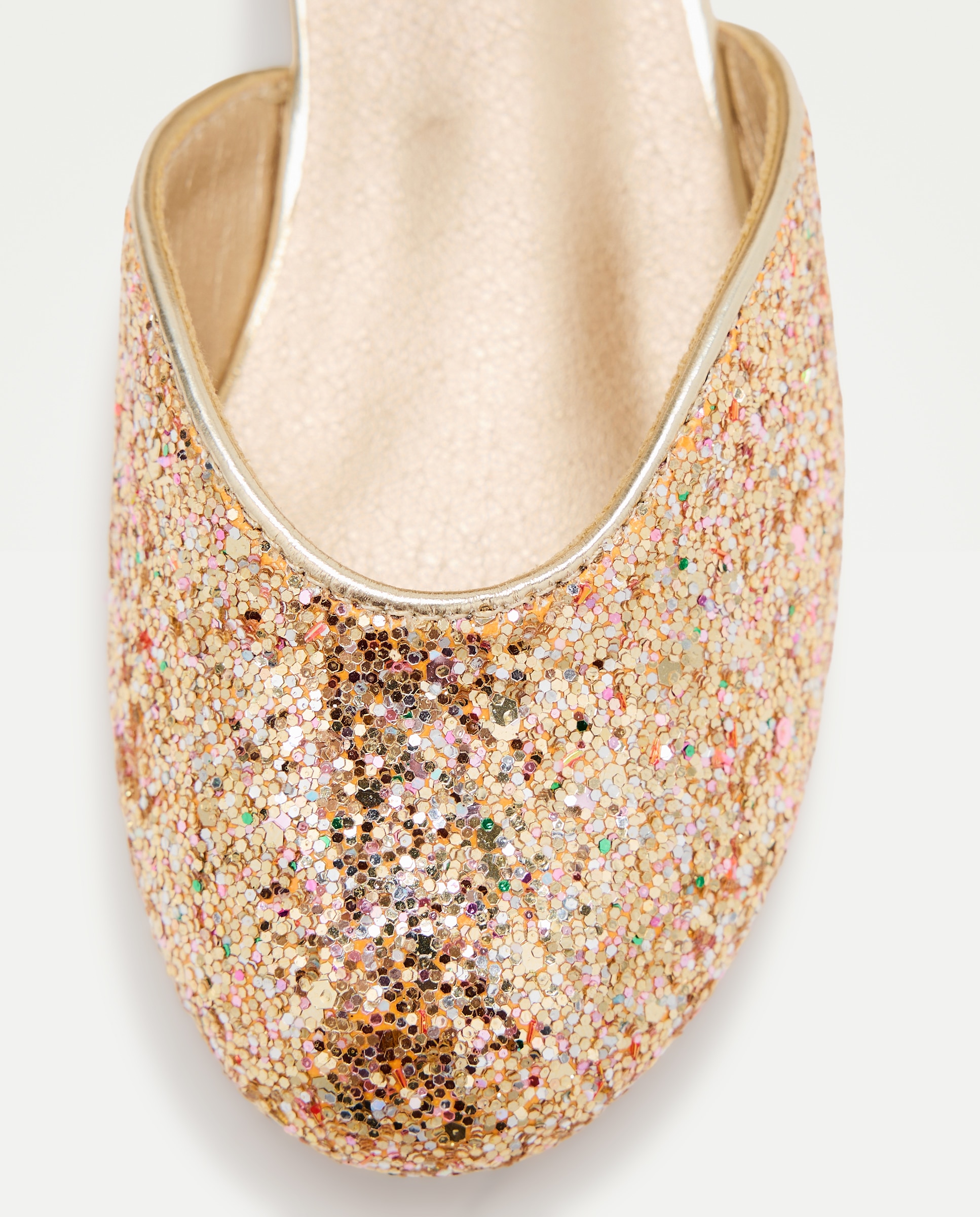 Sapatos com Salto e Purpurina 390 Ouro-5