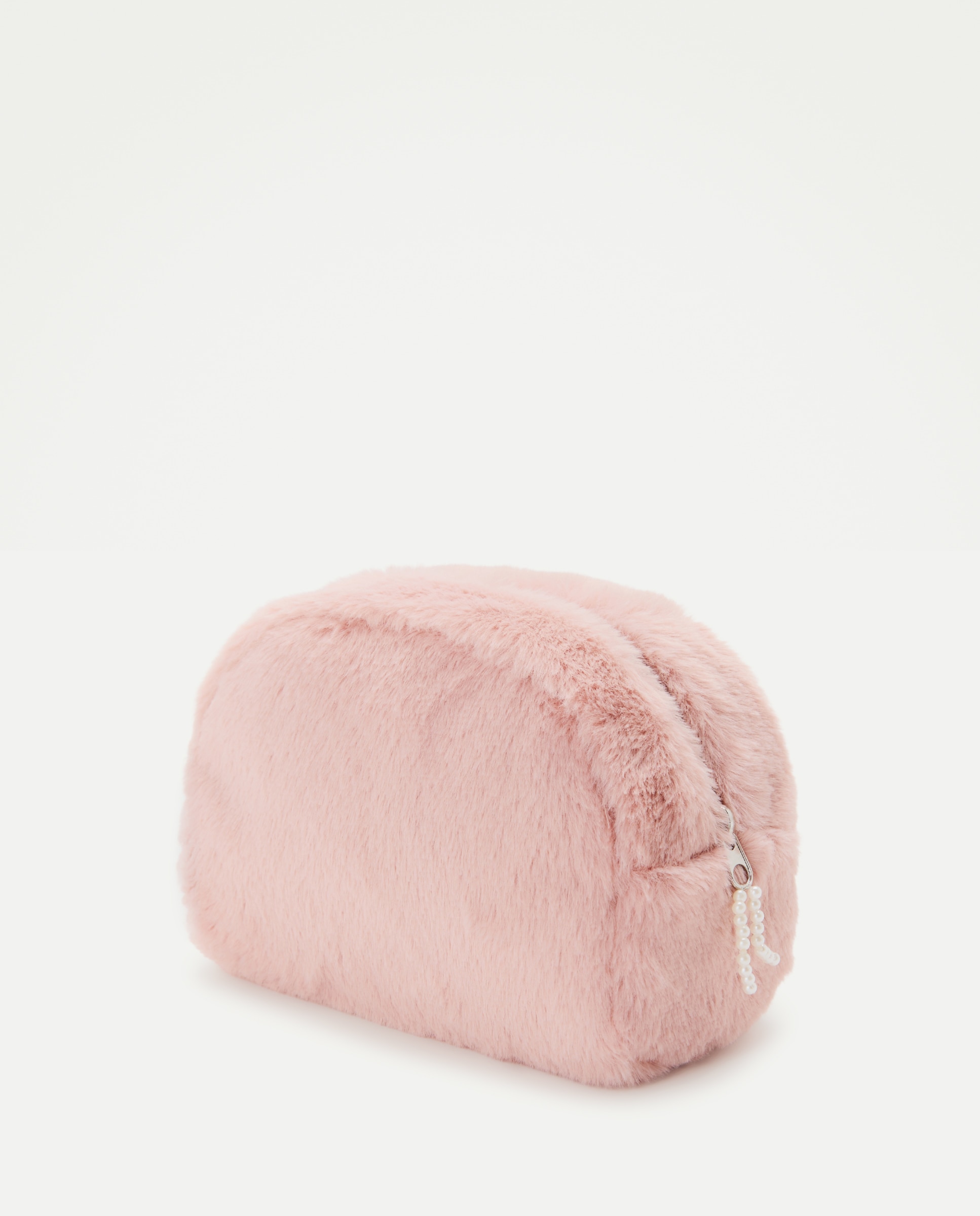 Nécessaire de Veludo com Laço Strass 220 Rosa Pálido-2