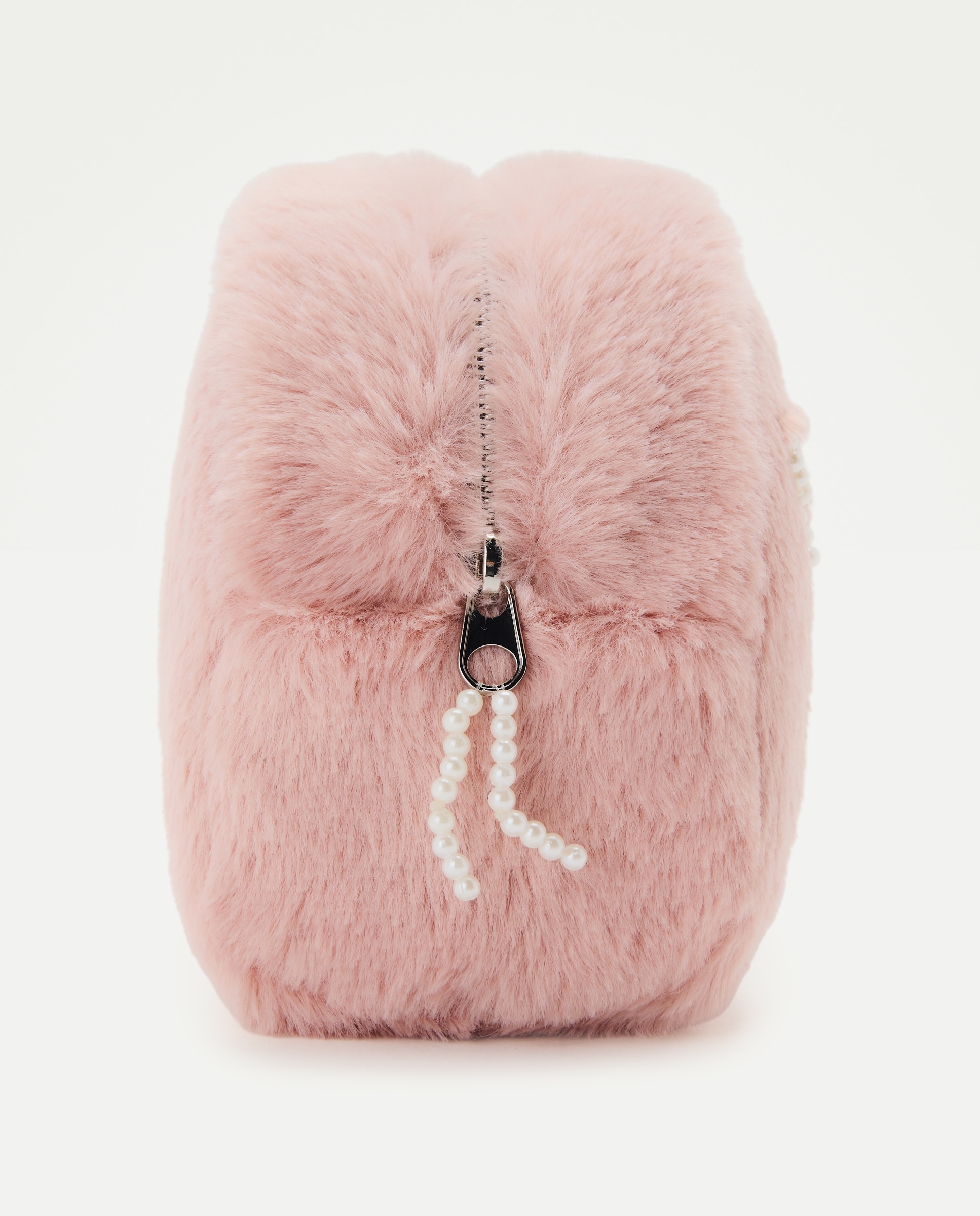 Nécessaire de Veludo com Laço Strass 220 Rosa Pálido-4