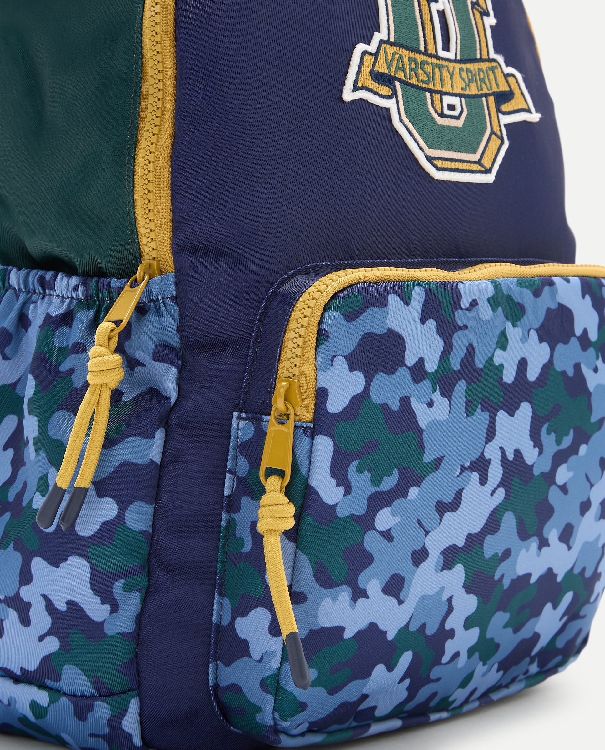 Mochila de Bolso de Camuflagem com Remendo Azul-marinho-3
