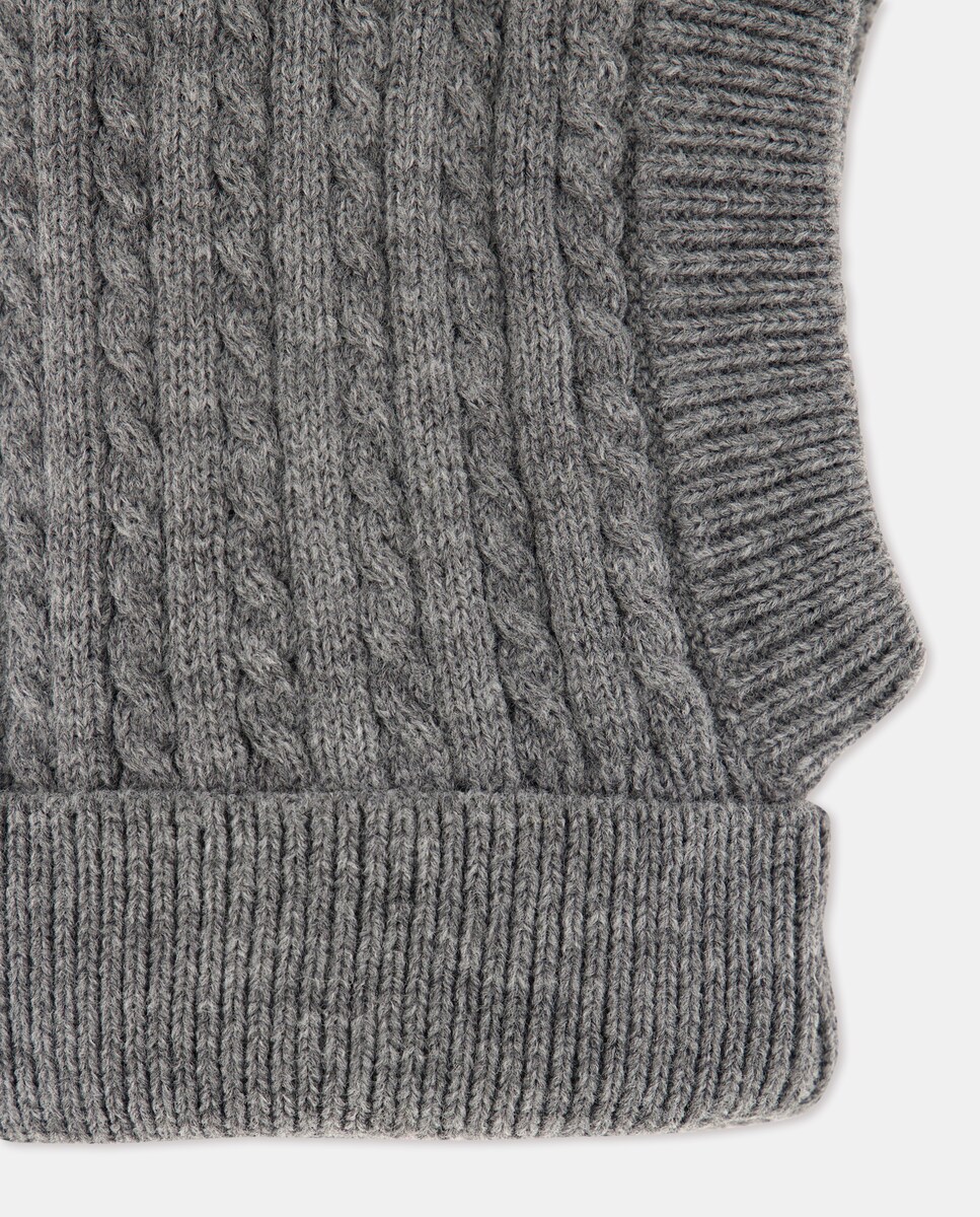 Gorro Tipo Máscara com Tranças Cinzento-claro-2