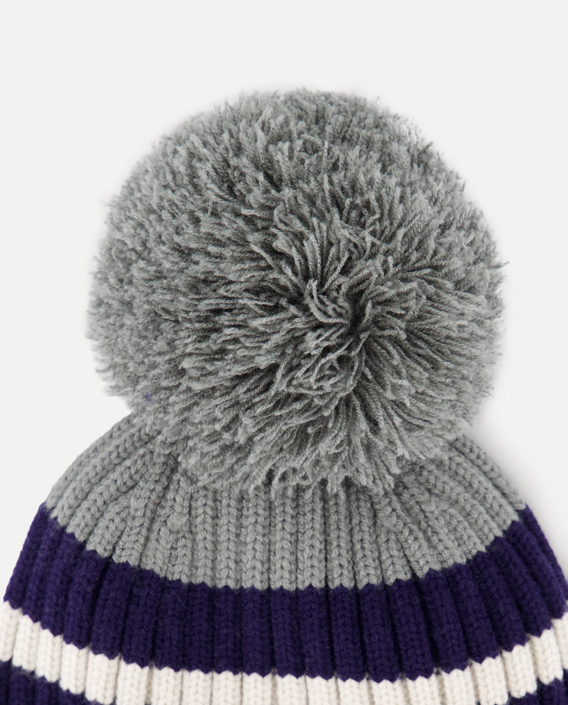 Gorro às Riscas com Debruado Bordado 520 Caqui-2