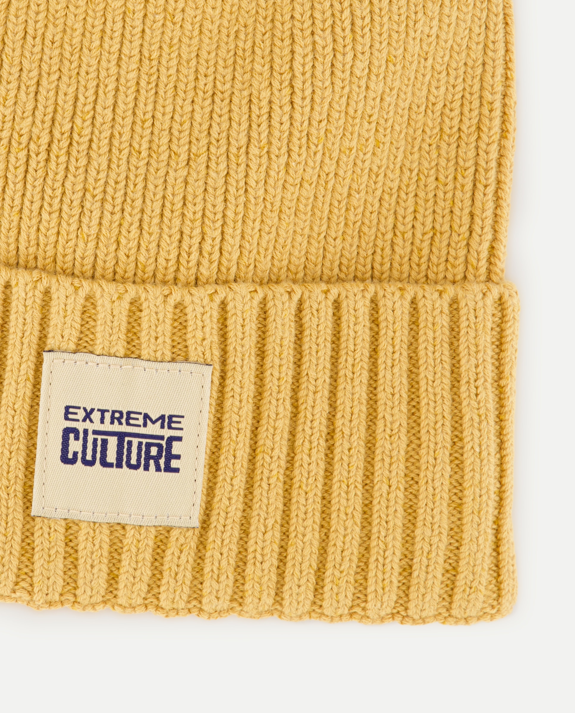 Gorro de Canelado Fino com Etiqueta Mostarda-2