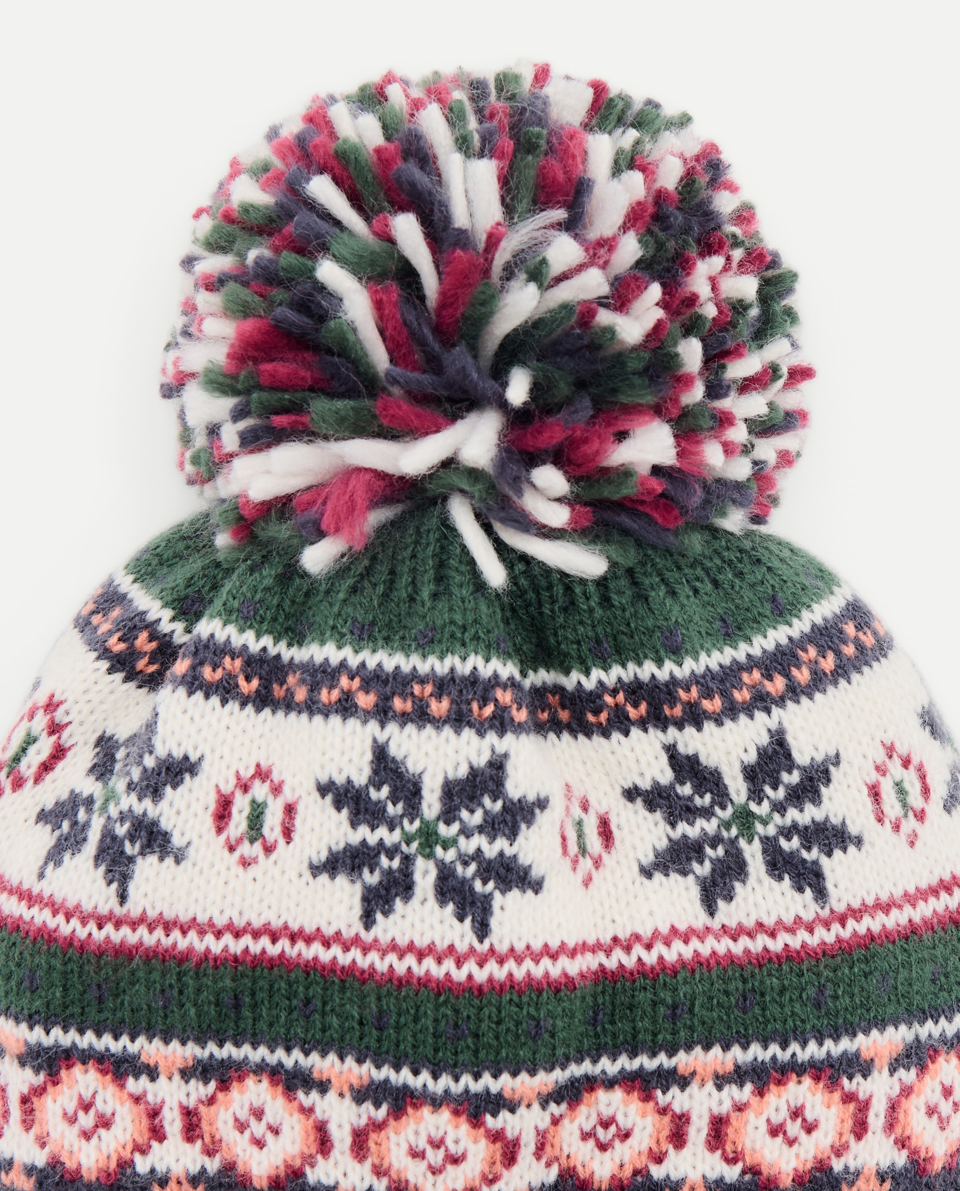 Gorro de niño jacquard fantasía coordinado - Kids El Corte Inglés - Verde Verde-2