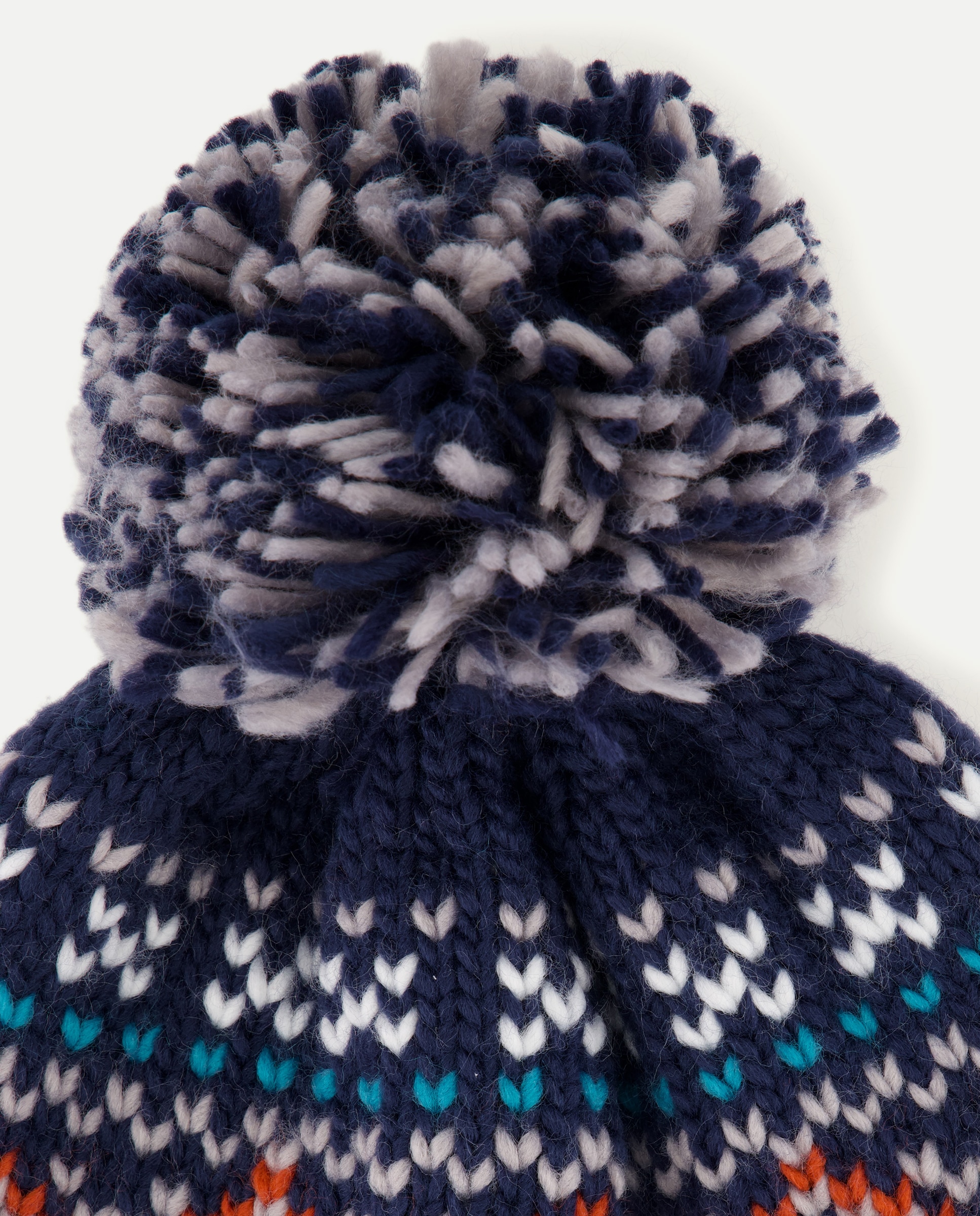 Gorro de Jacquard de Espessura Grossa Azul-marinho-2