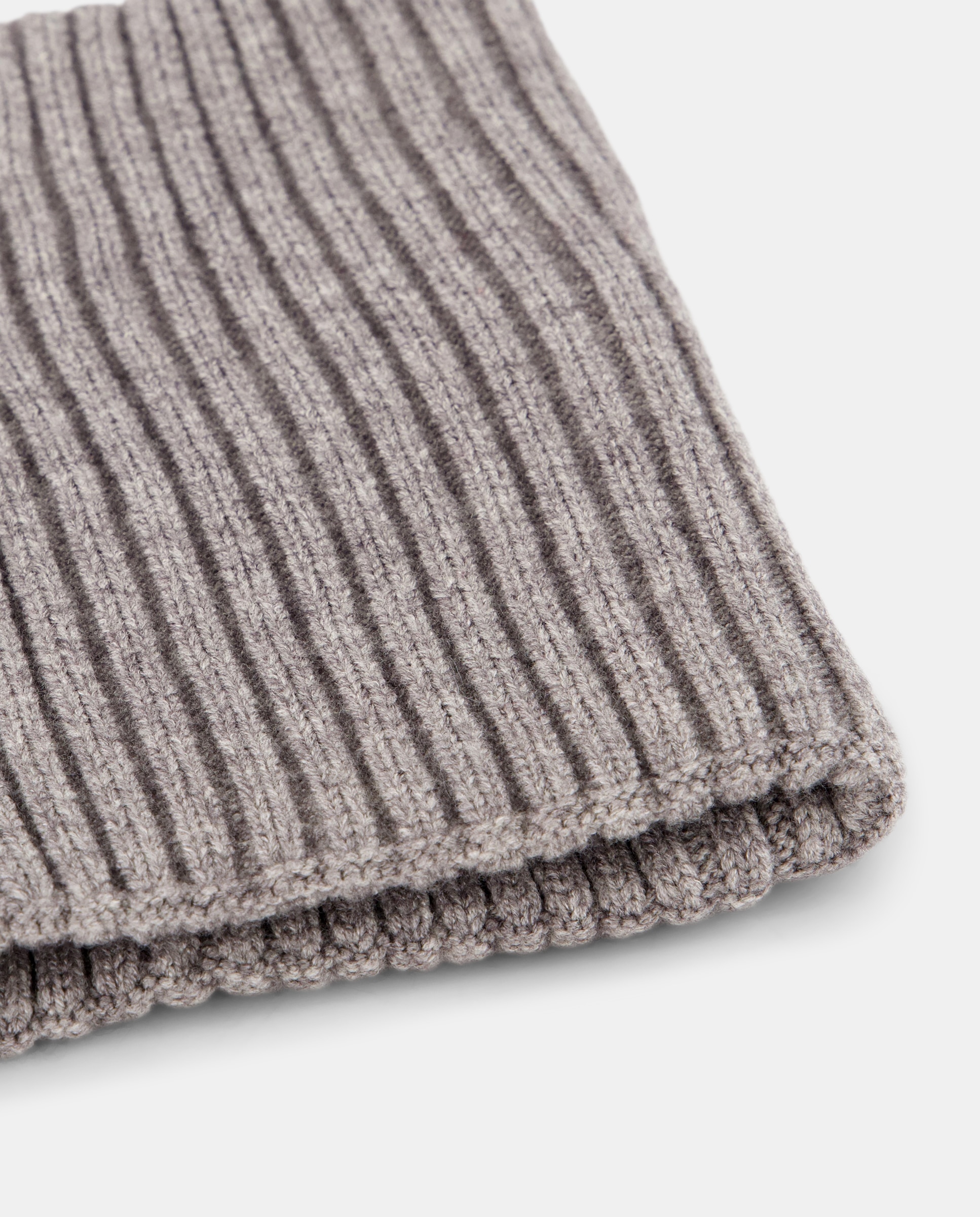 Gola Canelada Lisa Combinada Cinzento-claro-2