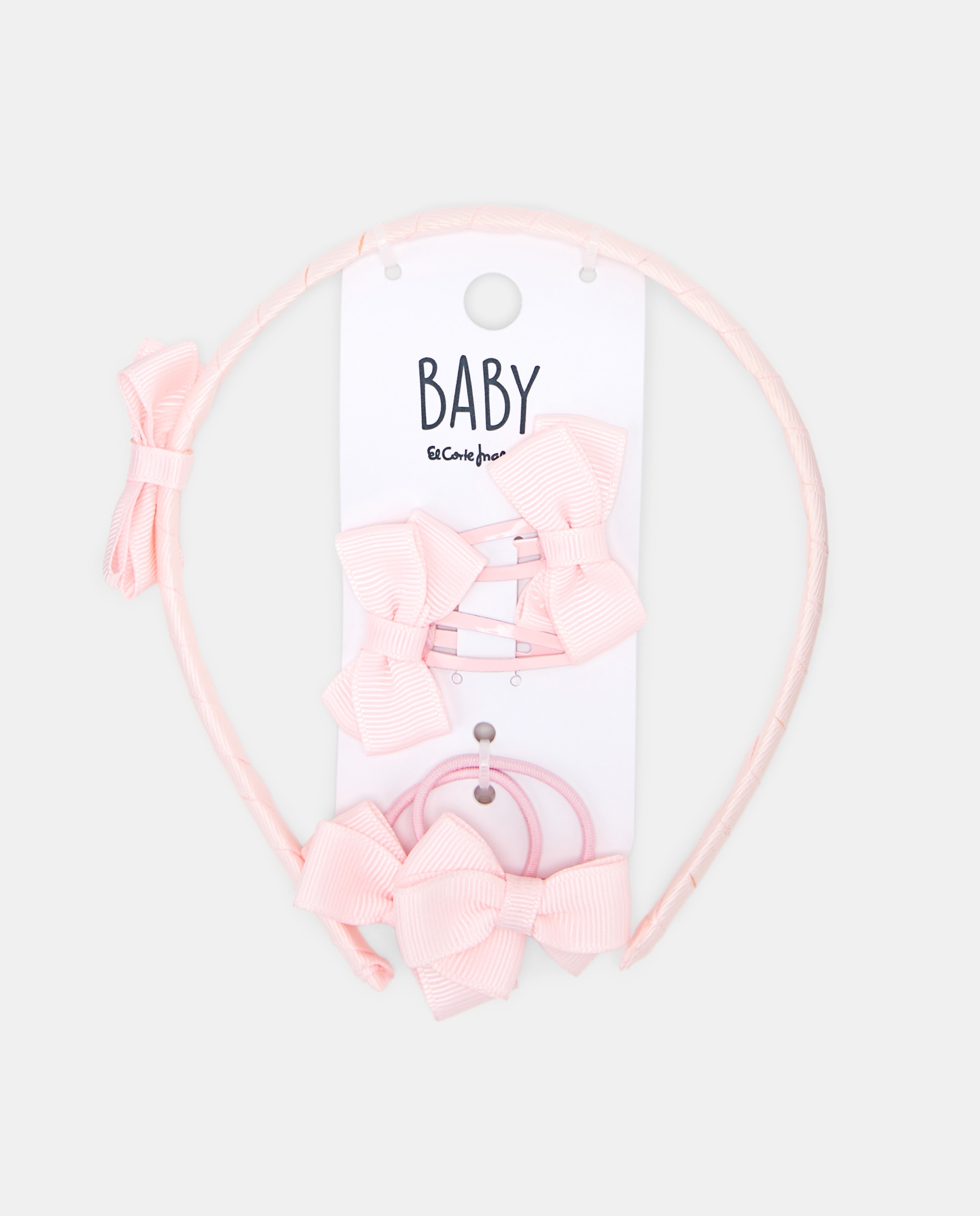 Pack de Acessórios de Cabelo de Bebé Rosa-claro-1