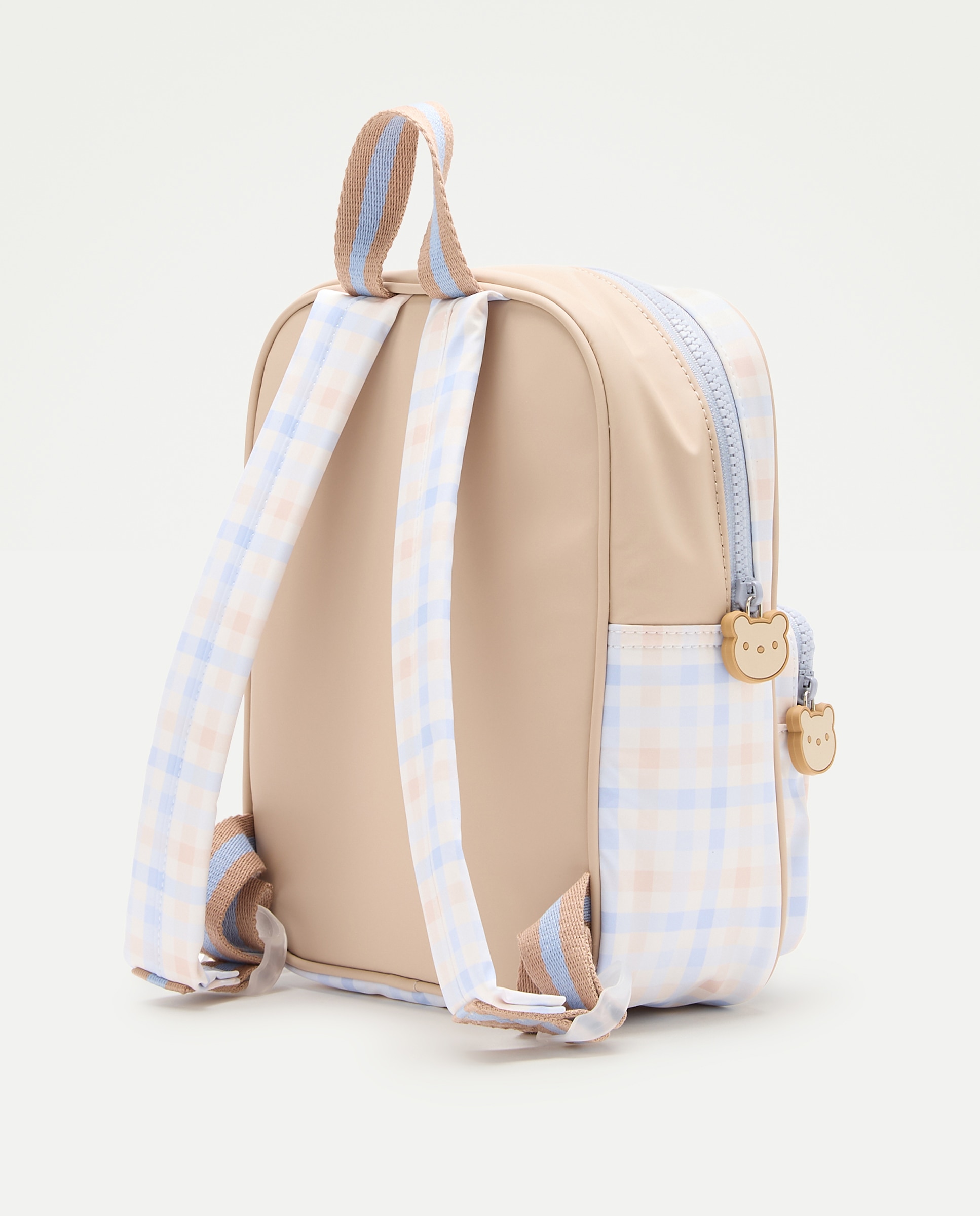 Mochila vichy con osito de bebé - Baby El Corte Inglés - 410 Azul claro 410 Azul claro-2