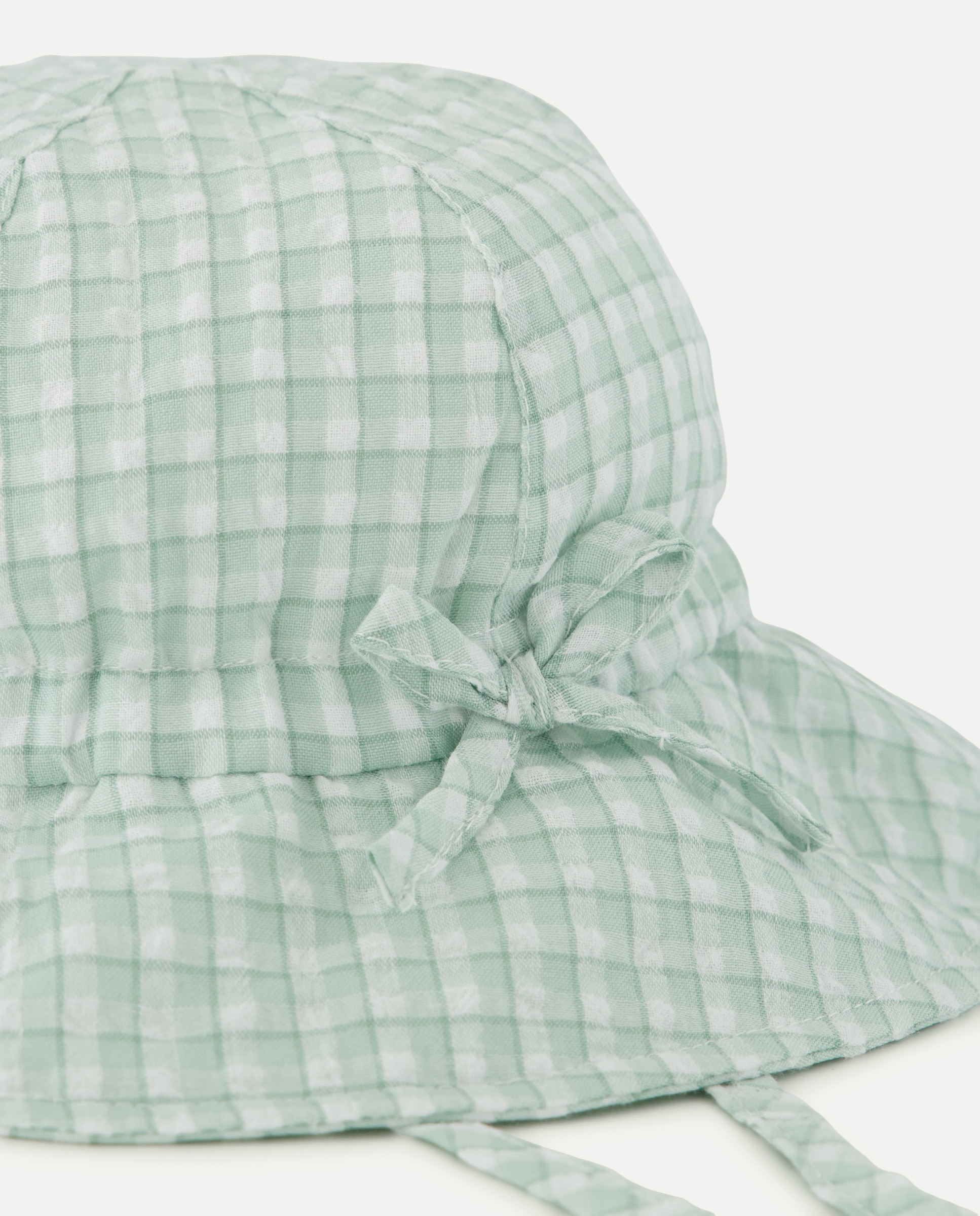 Chapéu Piqué Vichy de Bebé Verde-2