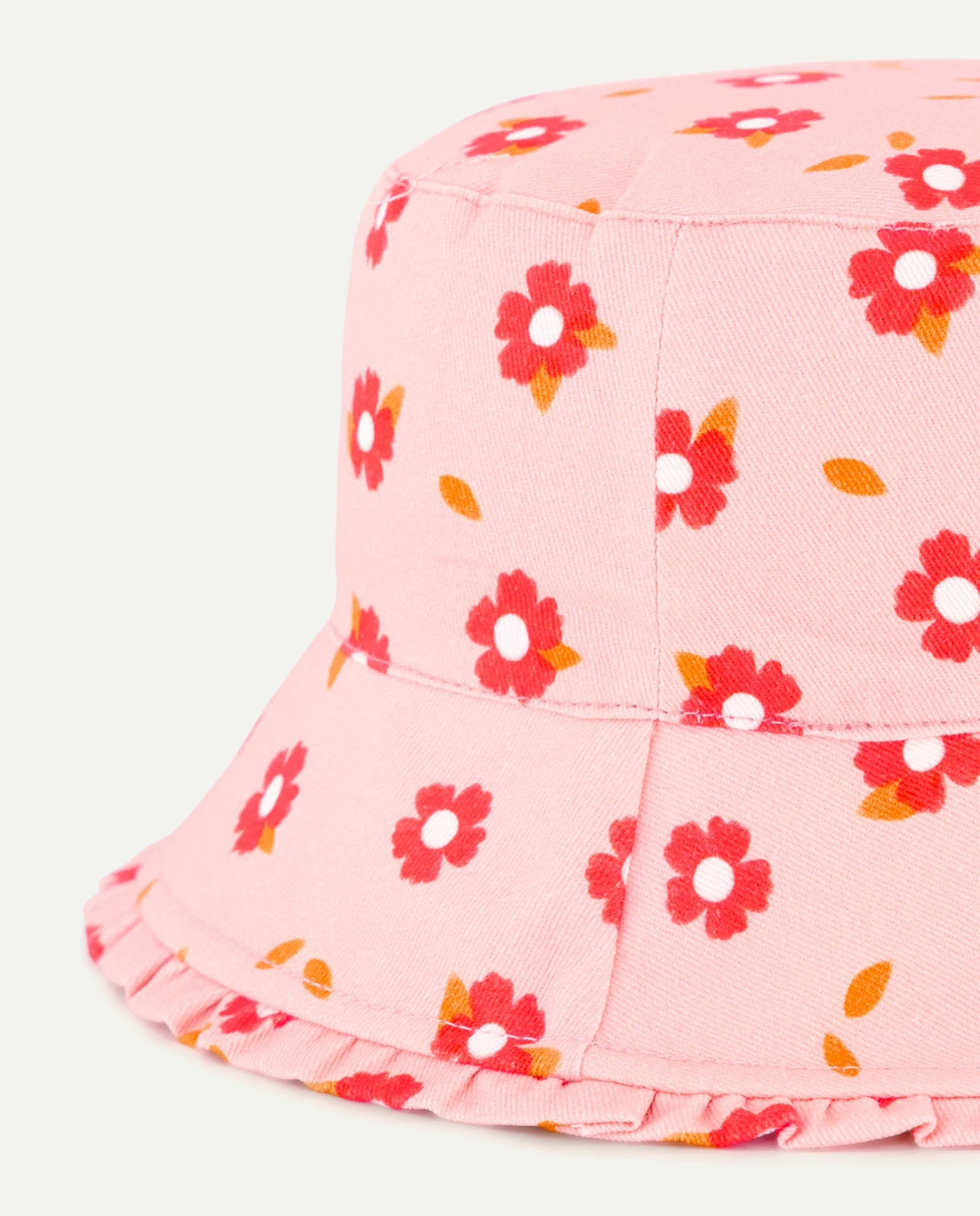 Chapéu Bucket de Bebé com Estampado Floral e Rebordo Especial Baby El Corte Inglés Multicolor-2