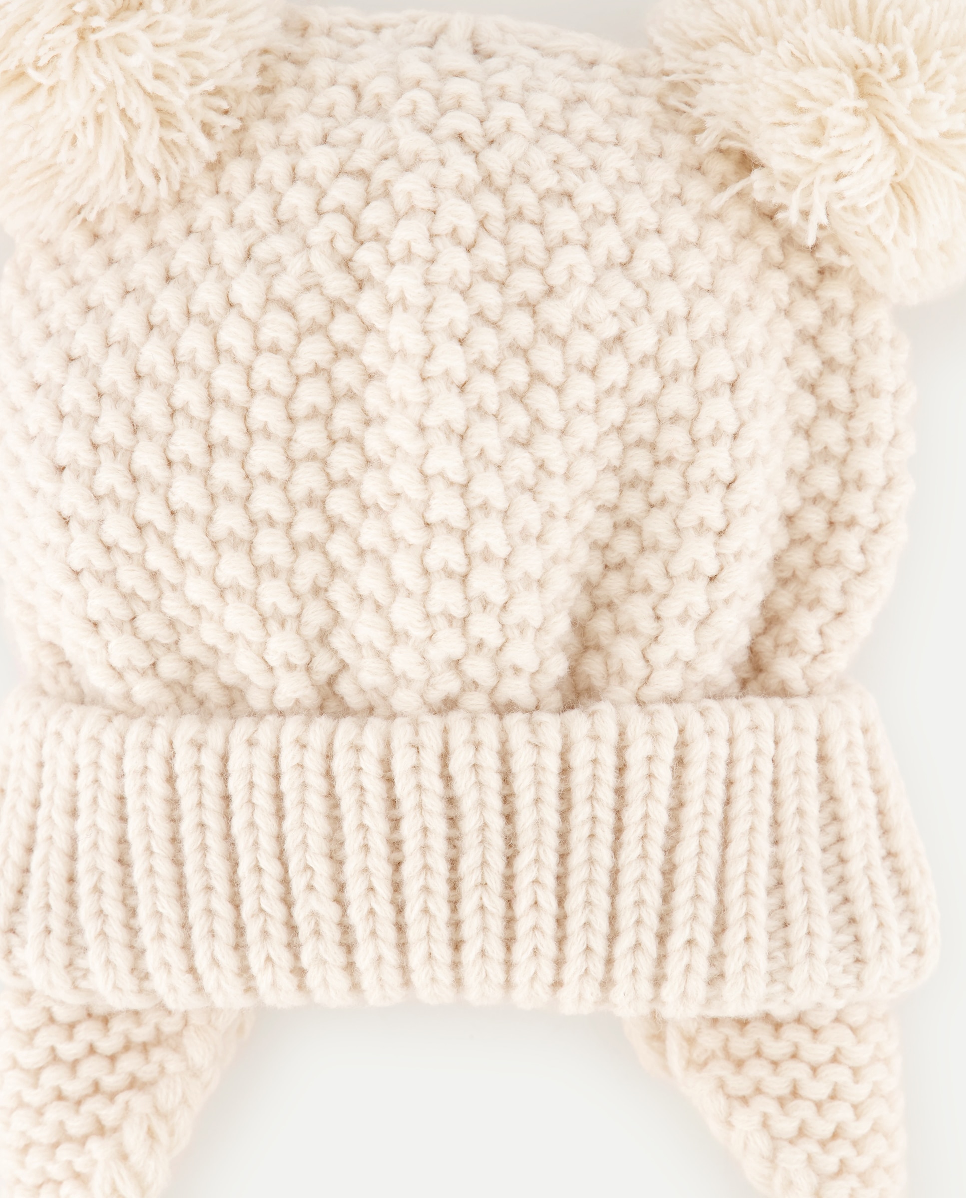 Gorro de Malha com Dois Pompons Baby El Corte Inglés 120 Cru-2