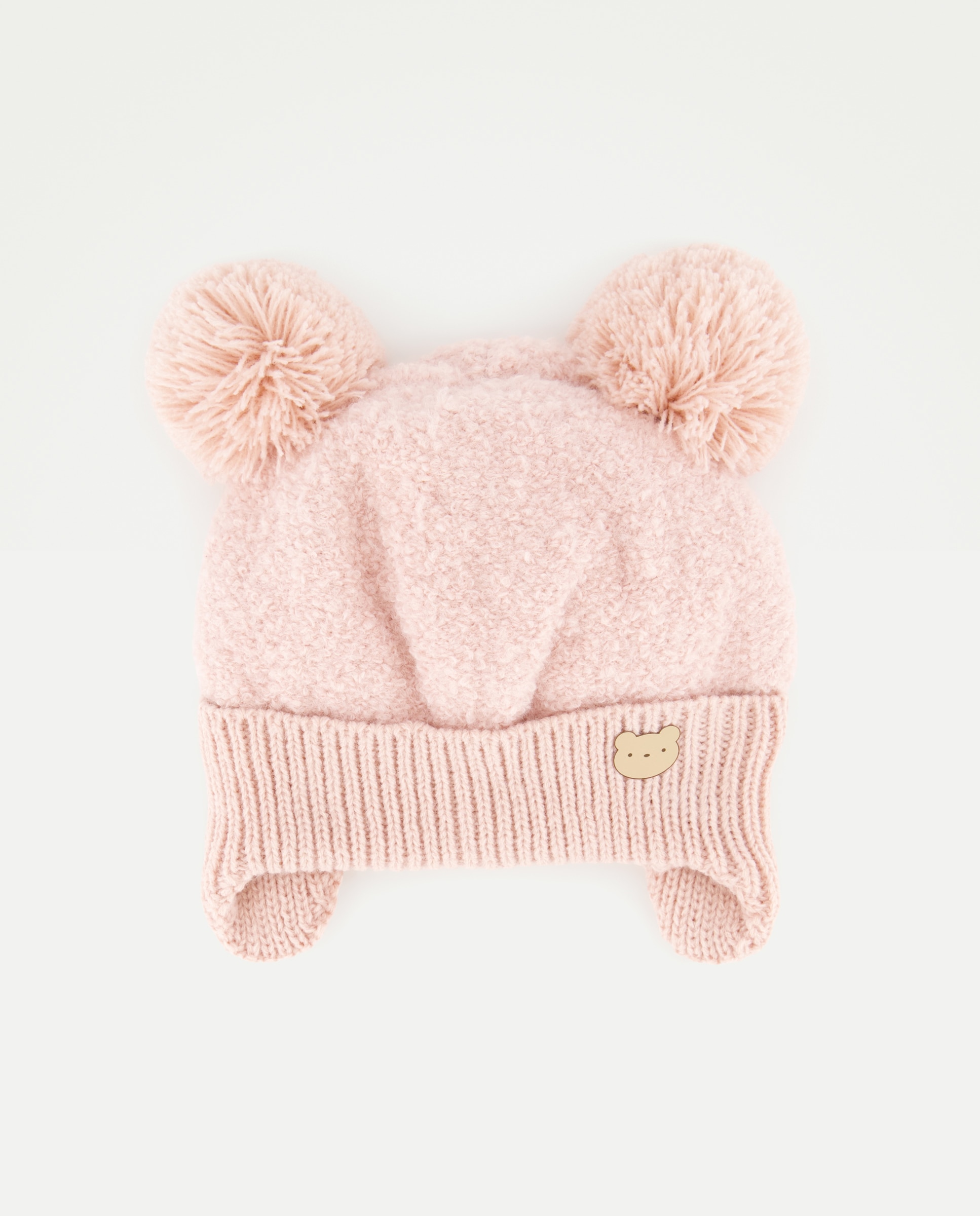 Gorro con pompones y orejeras de bebé - Baby El Corte Inglés - 220 Rosa palo 220 Rosa palo-1