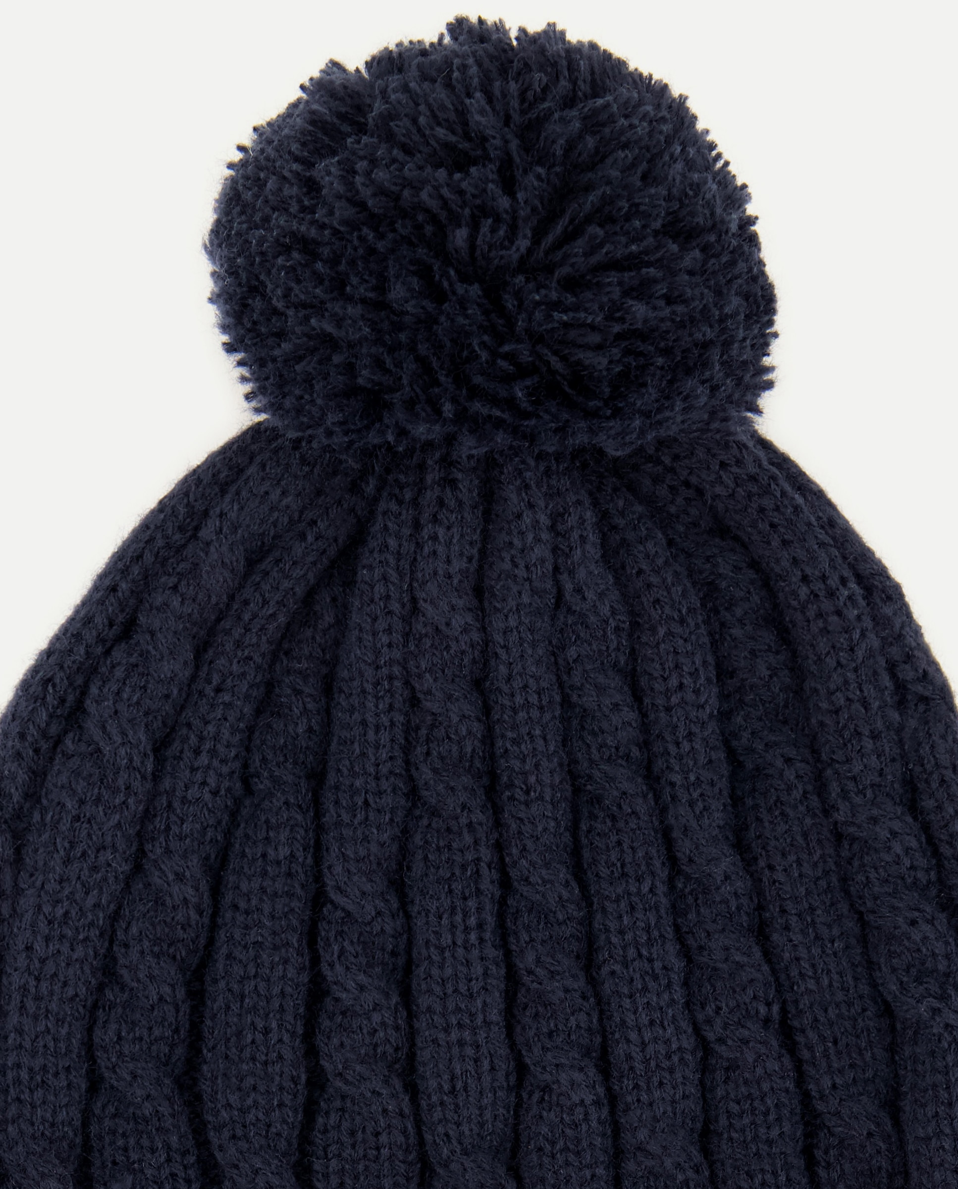 Gorro de Bebé com Cachecol com Tranças Azul-marinho-2