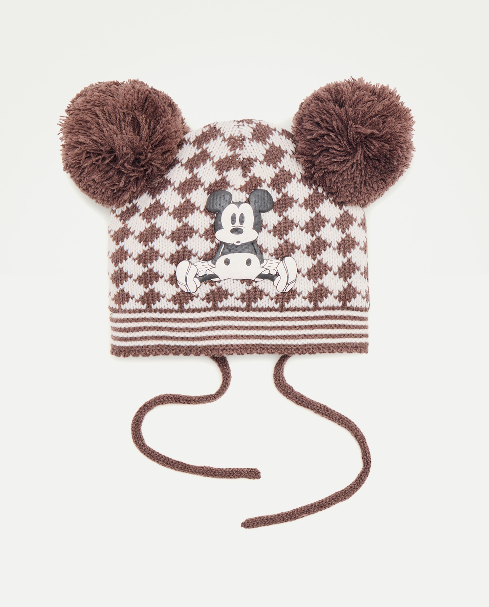 Gorro de bebé bicolor Mickey - Baby El Corte Inglés - Marrón Marrón-1