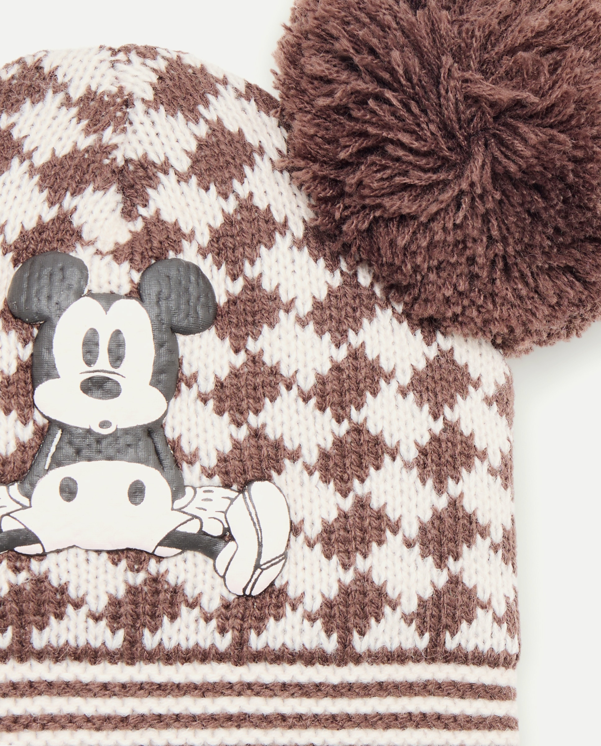Gorro de bebé bicolor Mickey - Baby El Corte Inglés - Marrón Marrón-2