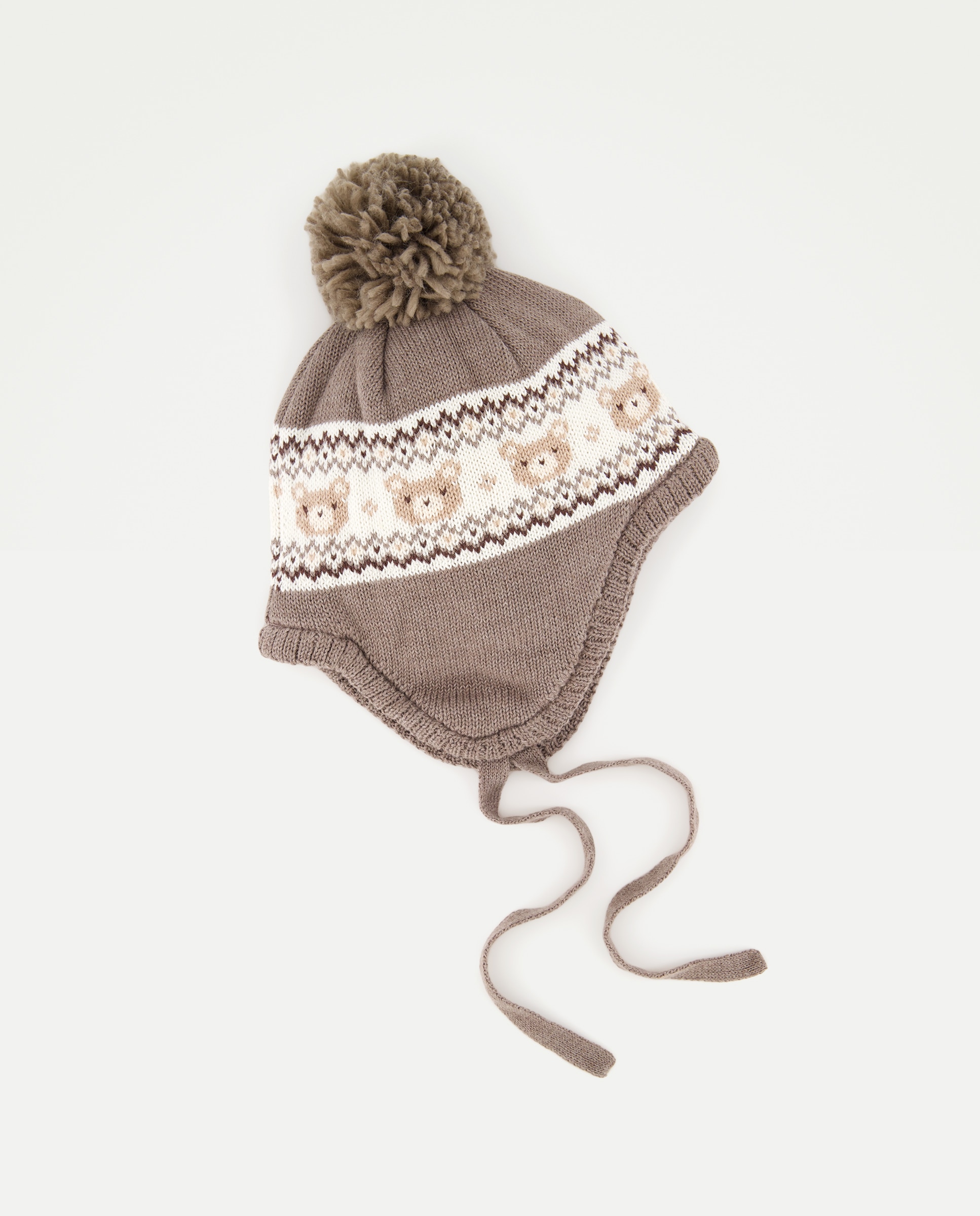 Gorro de bebé jacquard fantasía coordinado - Baby El Corte Inglés - Marrón Marrón-1