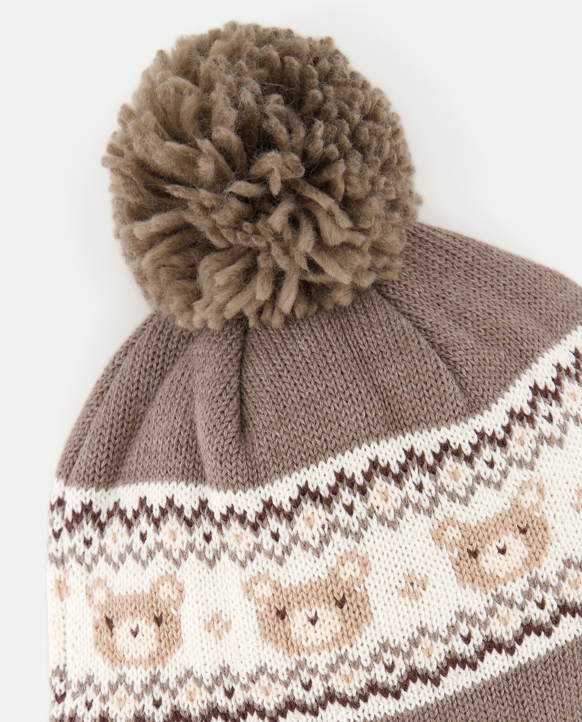 Gorro de bebé jacquard fantasía coordinado - Baby El Corte Inglés - Marrón Marrón-2