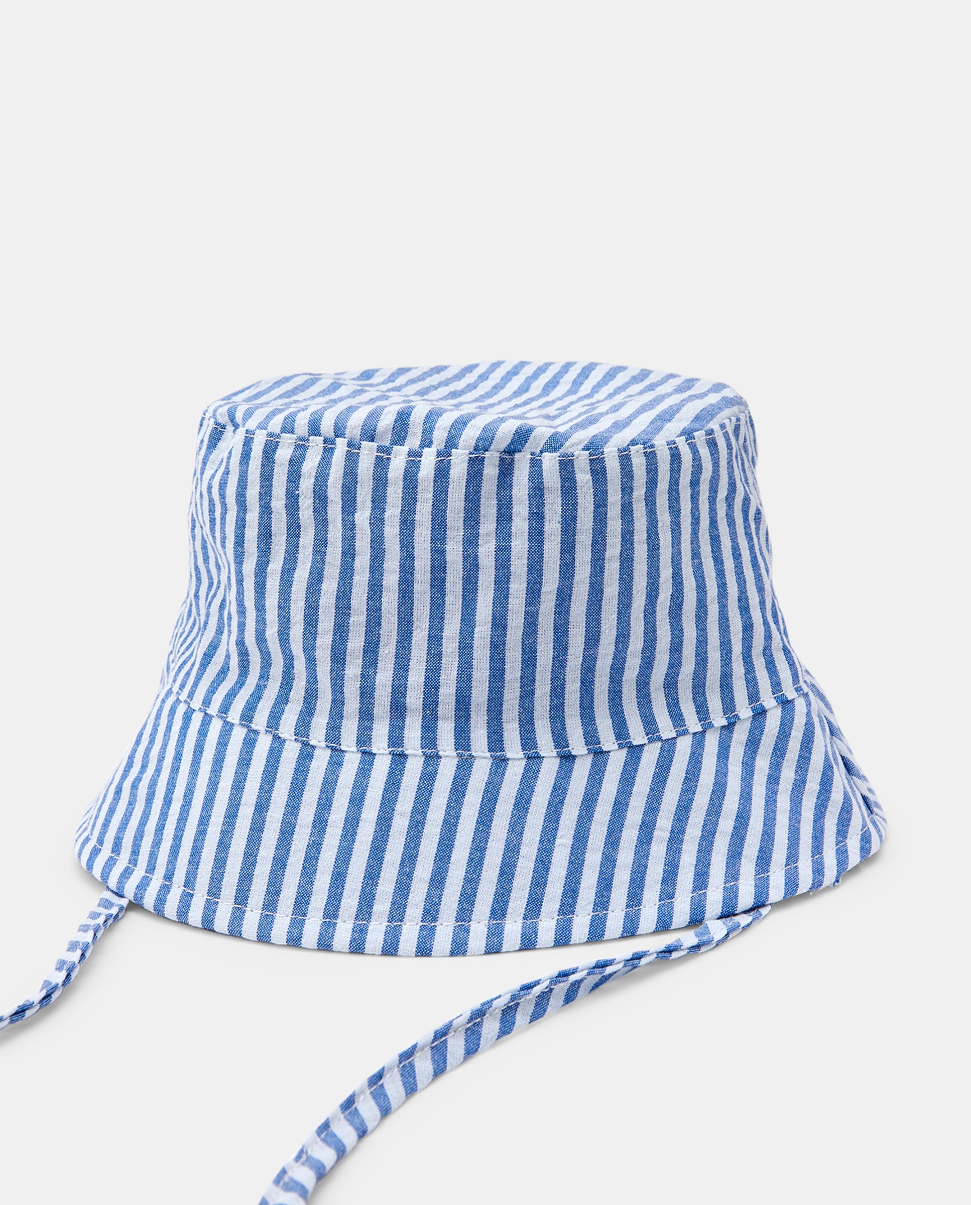 Gorro seersucker rayas de bebe niño