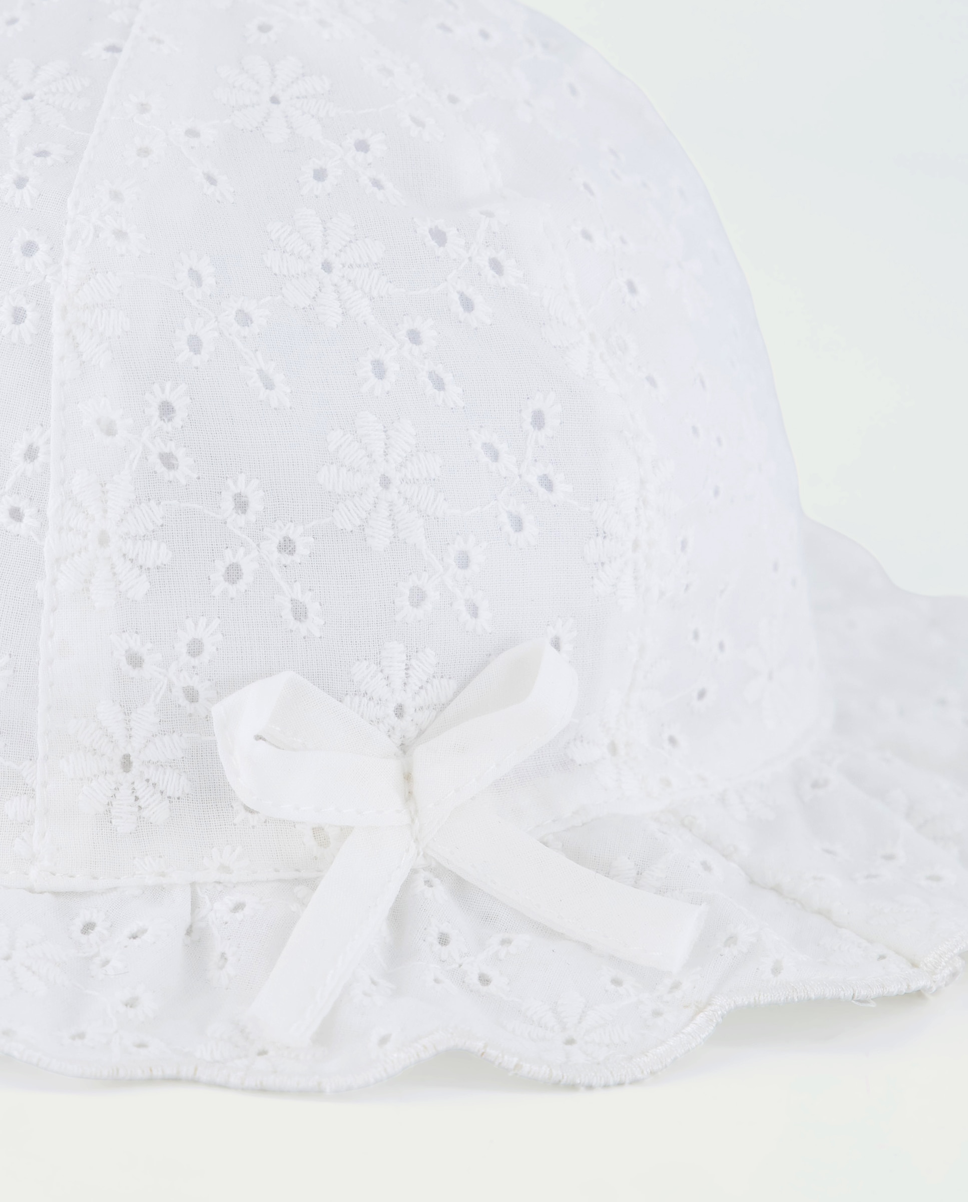 Gorro de Cambraia Liso de Bebé Baby El Corte Inglés Branco-2