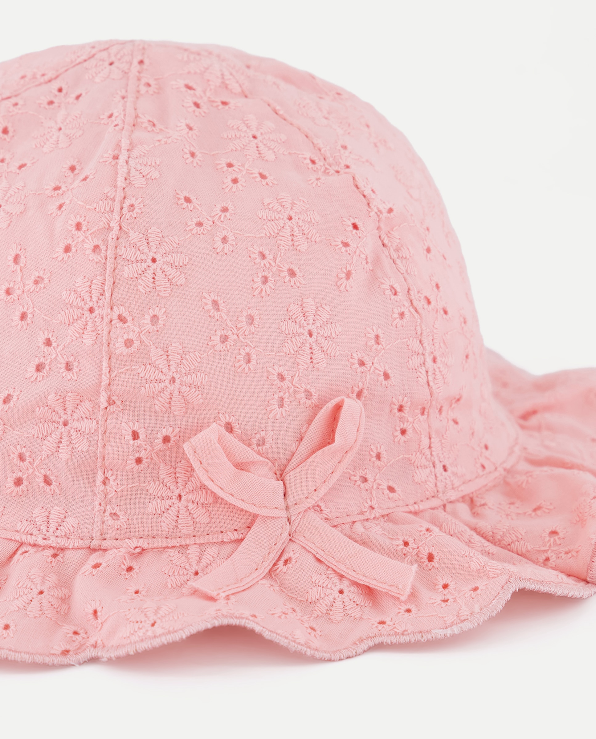 Gorro de Cambraia Liso de Bebé Baby El Corte Inglés 200 Rosa-2