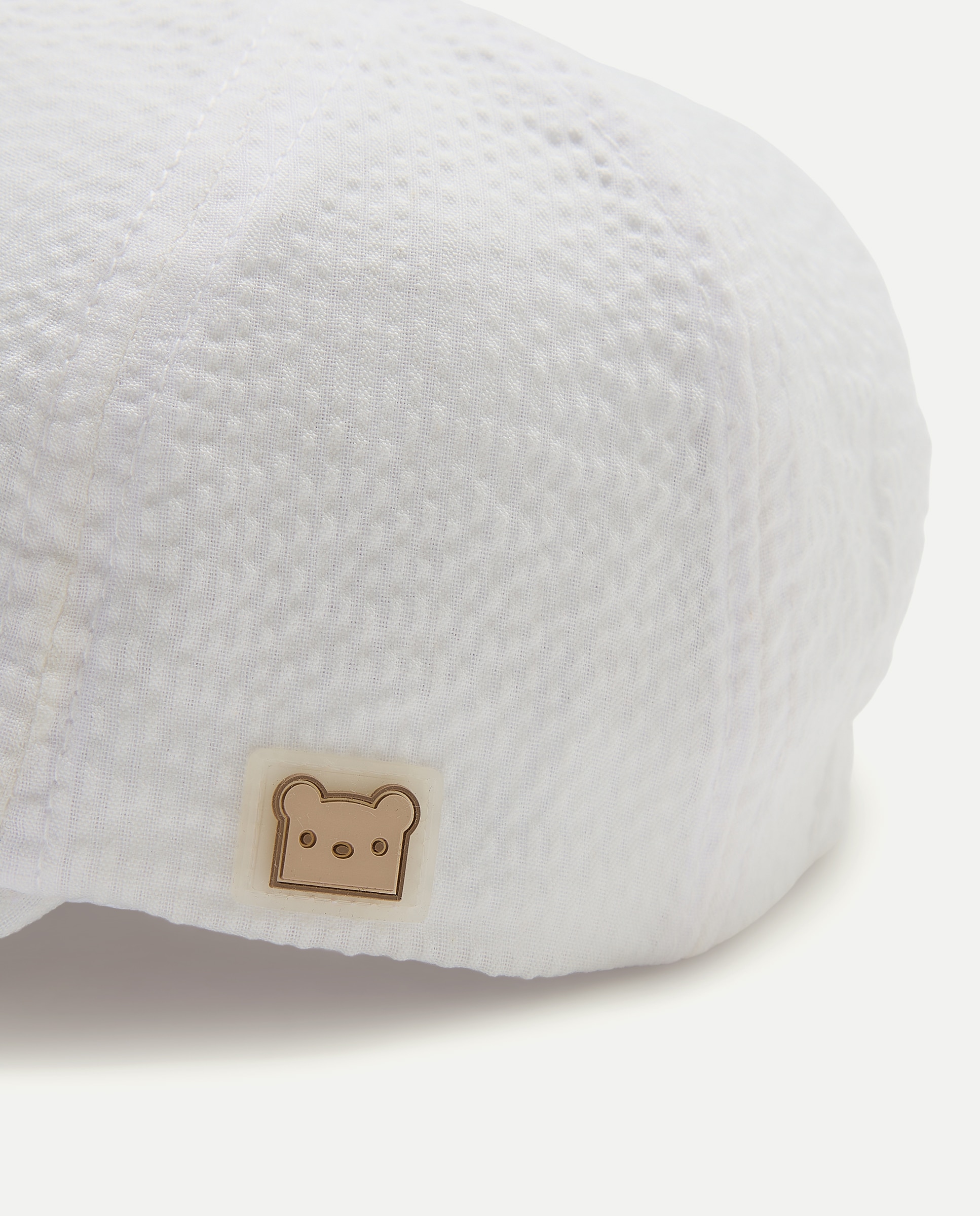 Boné de Bebé em Seersucker às Riscas Baby El Corte Inglés Branco-3