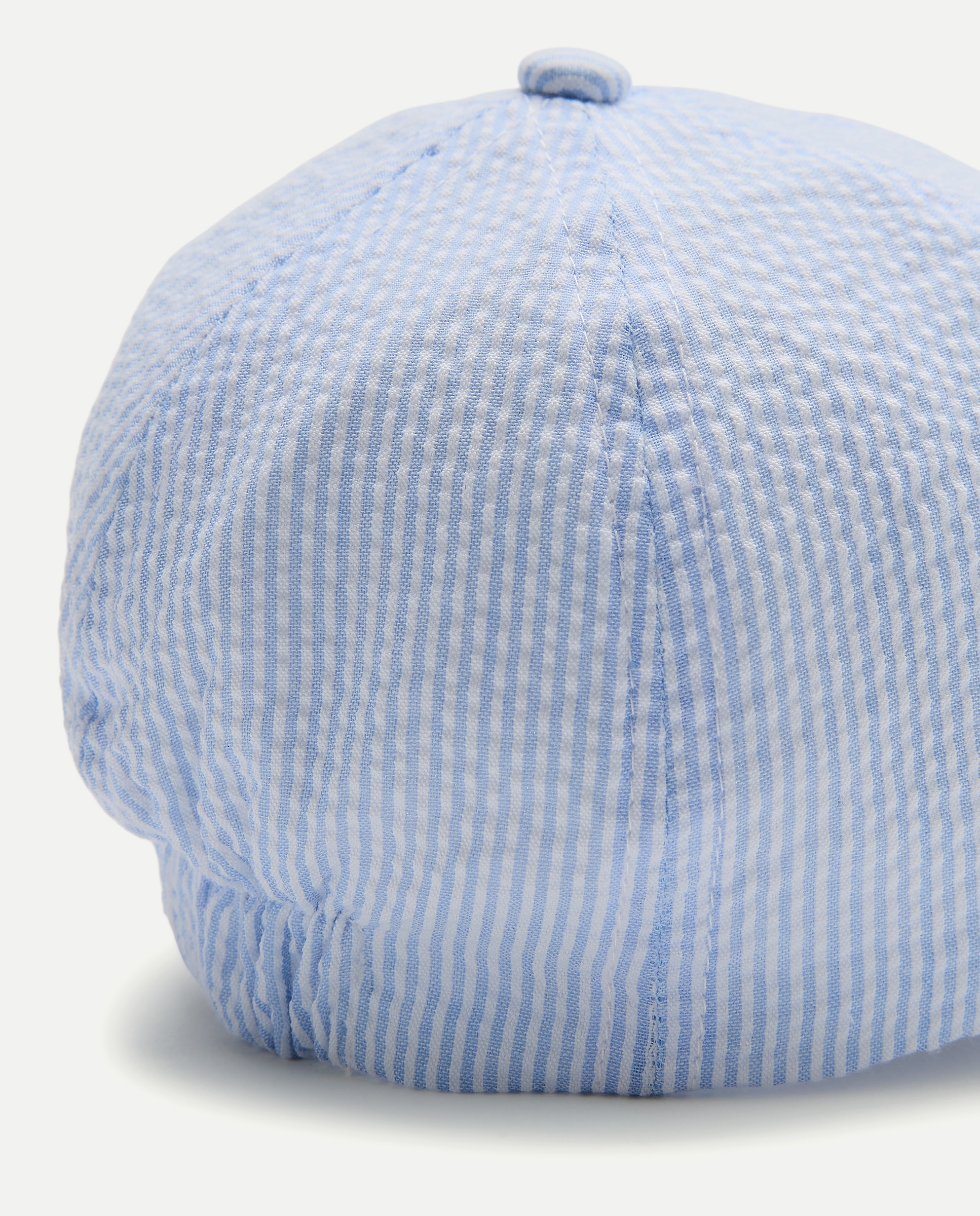 Boné de Bebé em Seersucker às Riscas Baby El Corte Inglés 410 Azul Claro-2