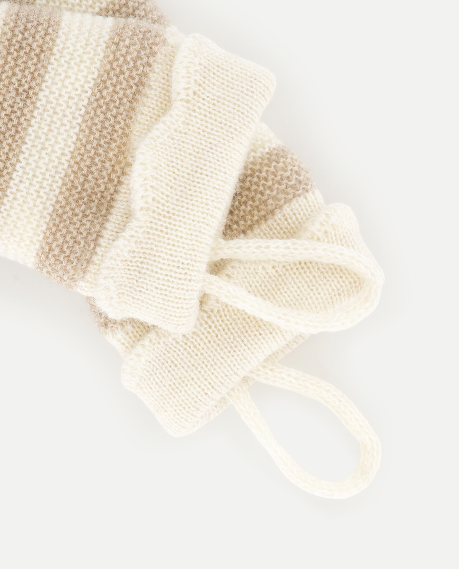 Manoplas rayas con ondas de bebé - Baby El Corte Inglés - Beige Beige-2