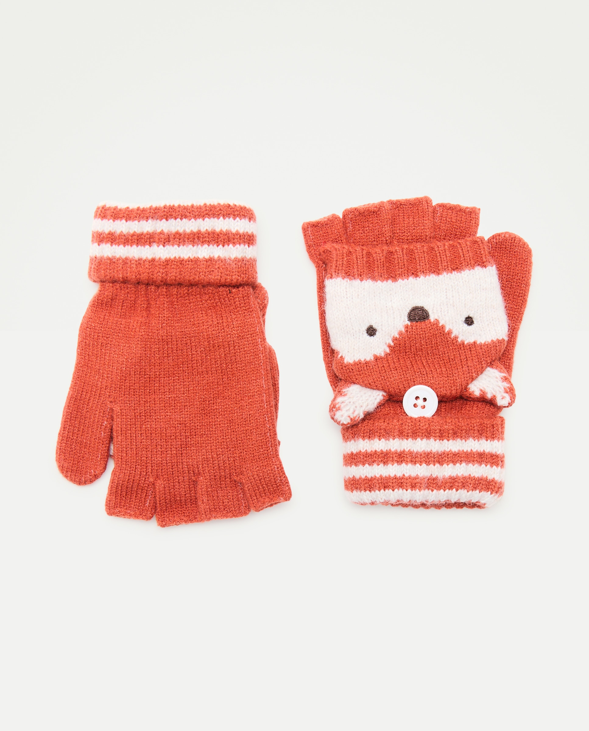 Manoplas con estampado fantasía de bebé - Baby El Corte Inglés - Naranja quemado Naranja quemado-1