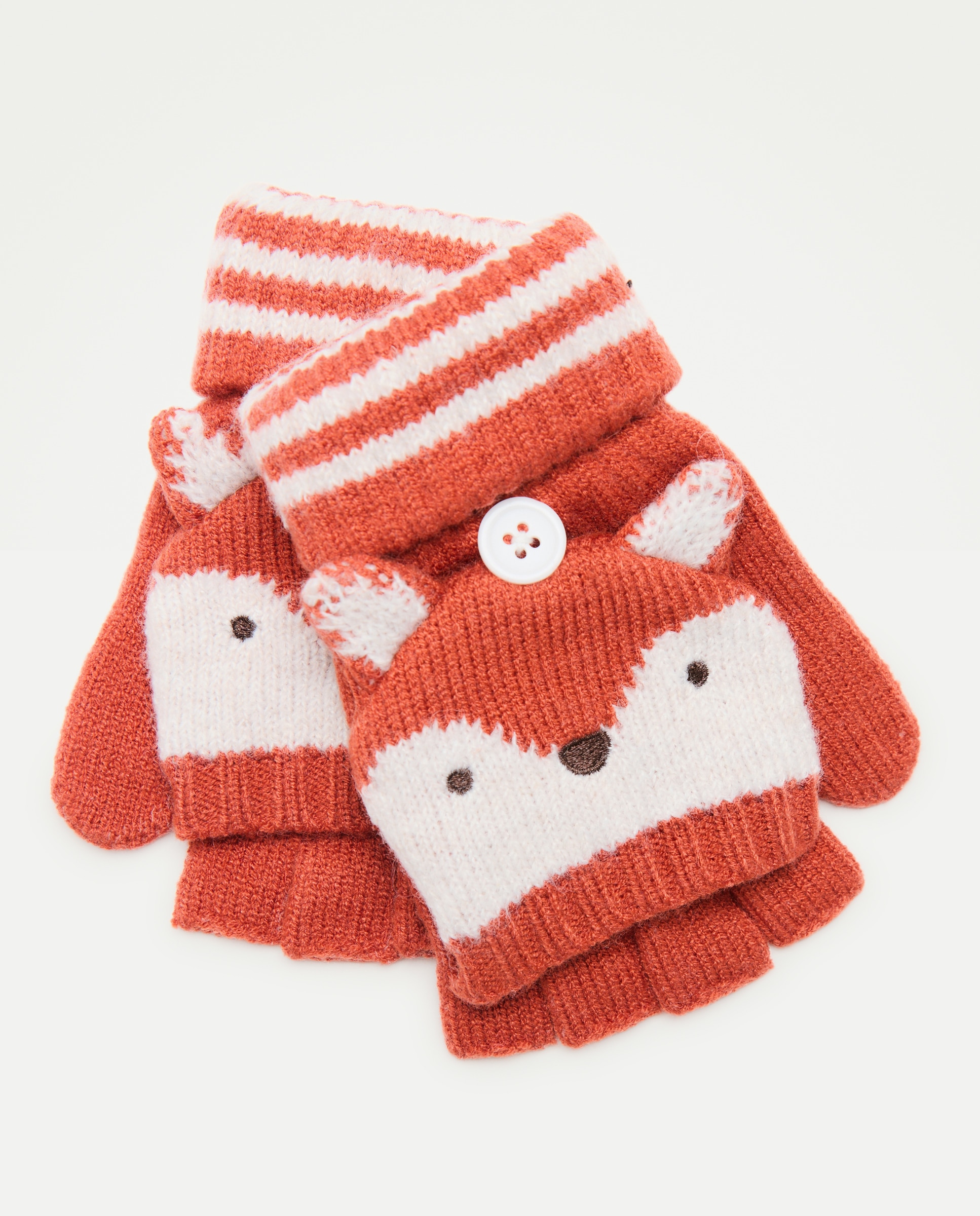 Manoplas con estampado fantasía de bebé - Baby El Corte Inglés - Naranja quemado Naranja quemado-2