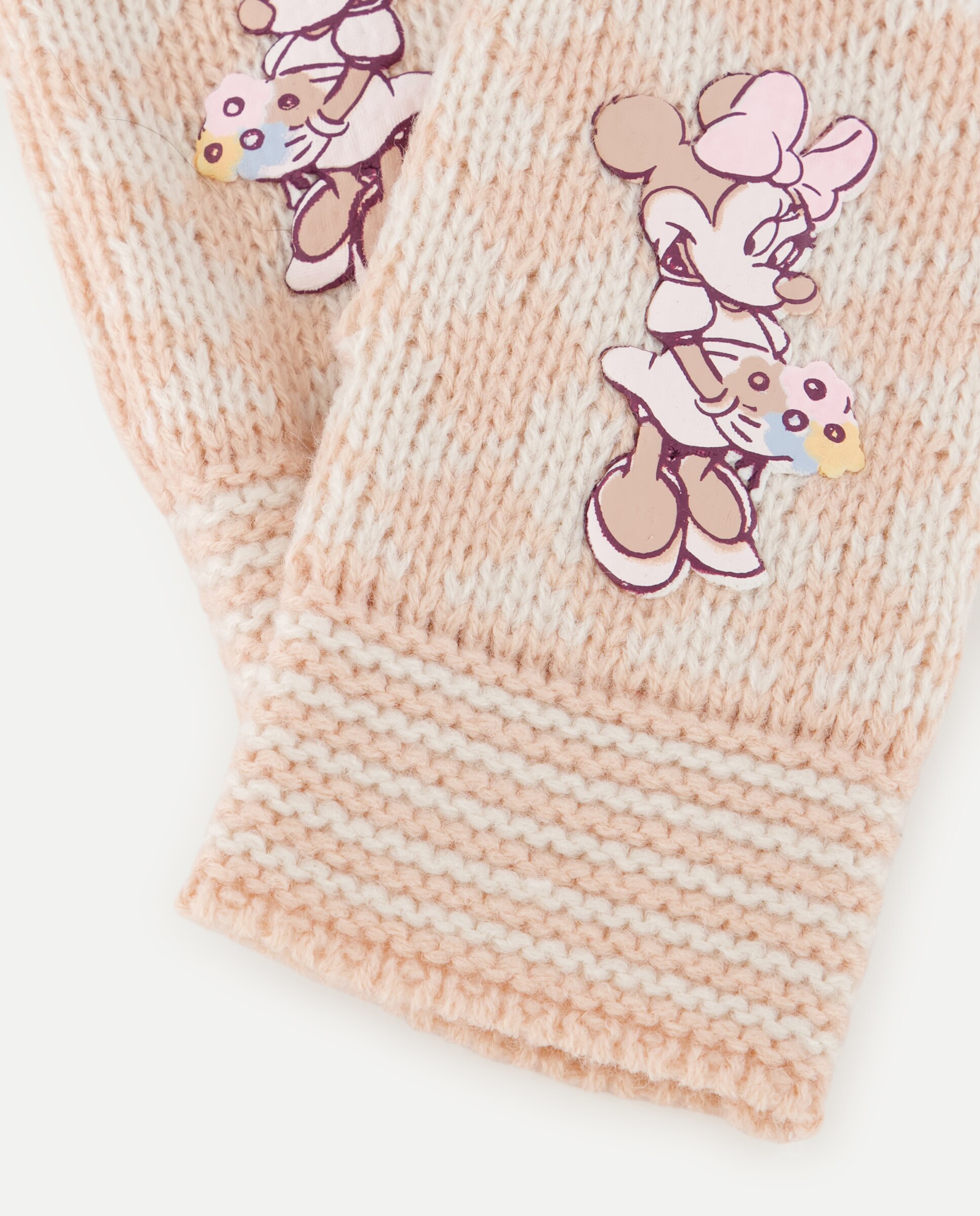 Manoplas de bebé bicolor Minnie - Baby El Corte Inglés - Burdeos Burdeos-2