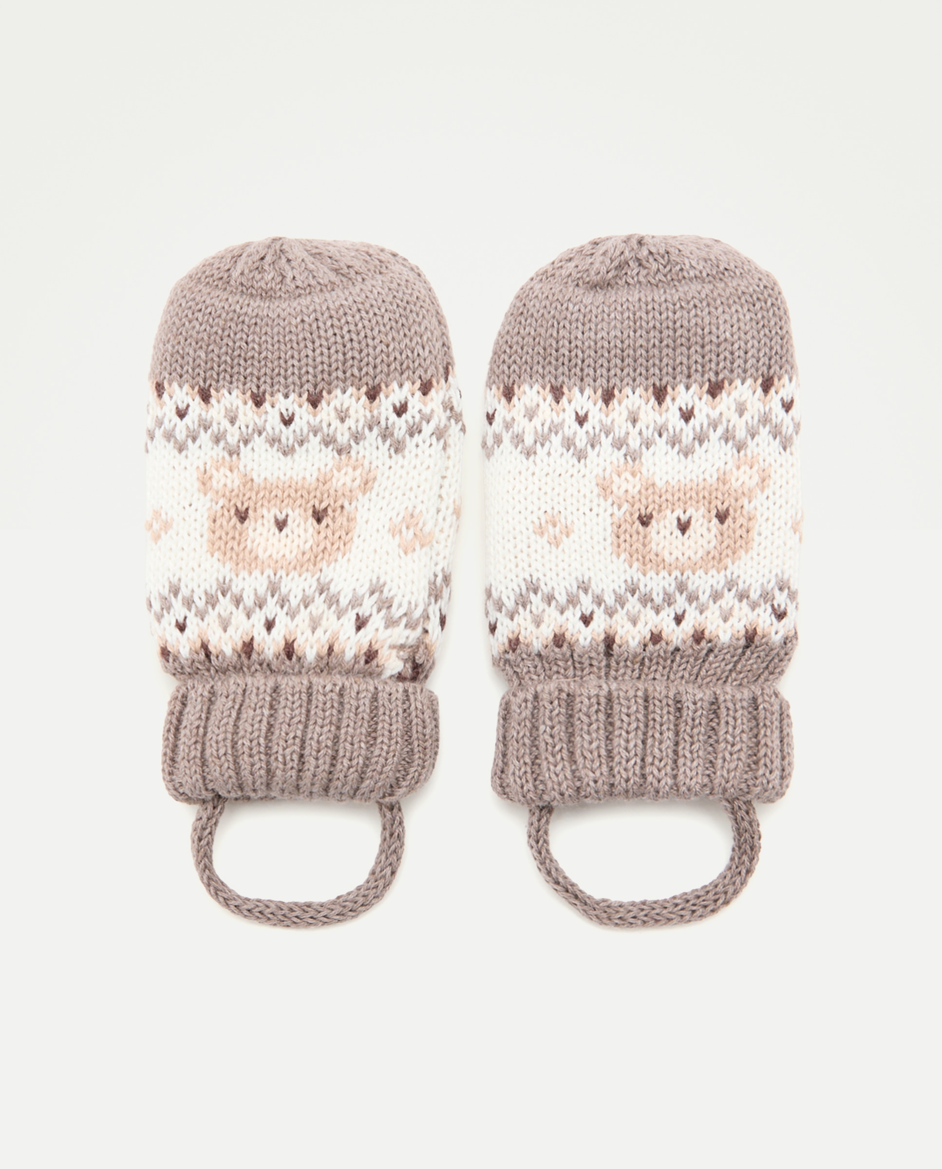 Manoplas de bebé jacquard fantasía coordinado - Baby El Corte Inglés - Marrón Marrón-1