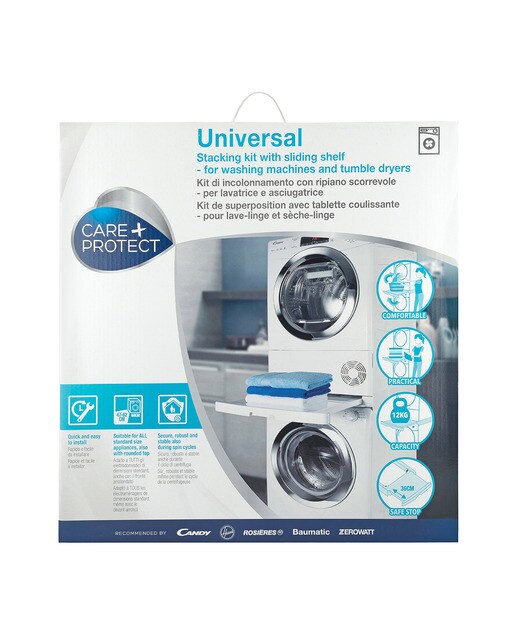 Accesorio Care + Protect WSK1110U, kit unión universal lavadoras secadoras - Blanco Blanco-5