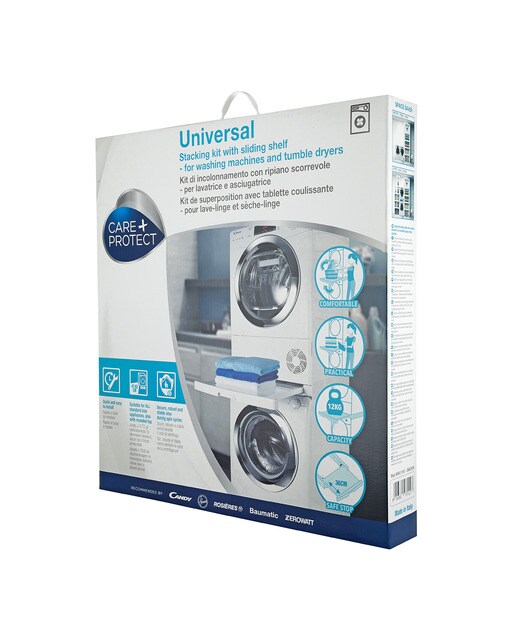 Accesorio Care + Protect WSK1110U, kit unión universal lavadoras secadoras - Blanco Blanco-7