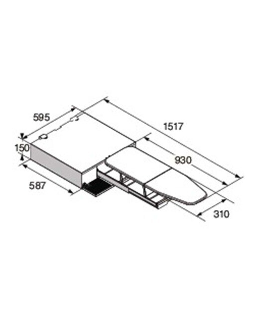 Acessório Tábua de Engomar Extraível Asko HI1153S de Máquina de Lavar Roupa e de Secar Roupa Inox-2