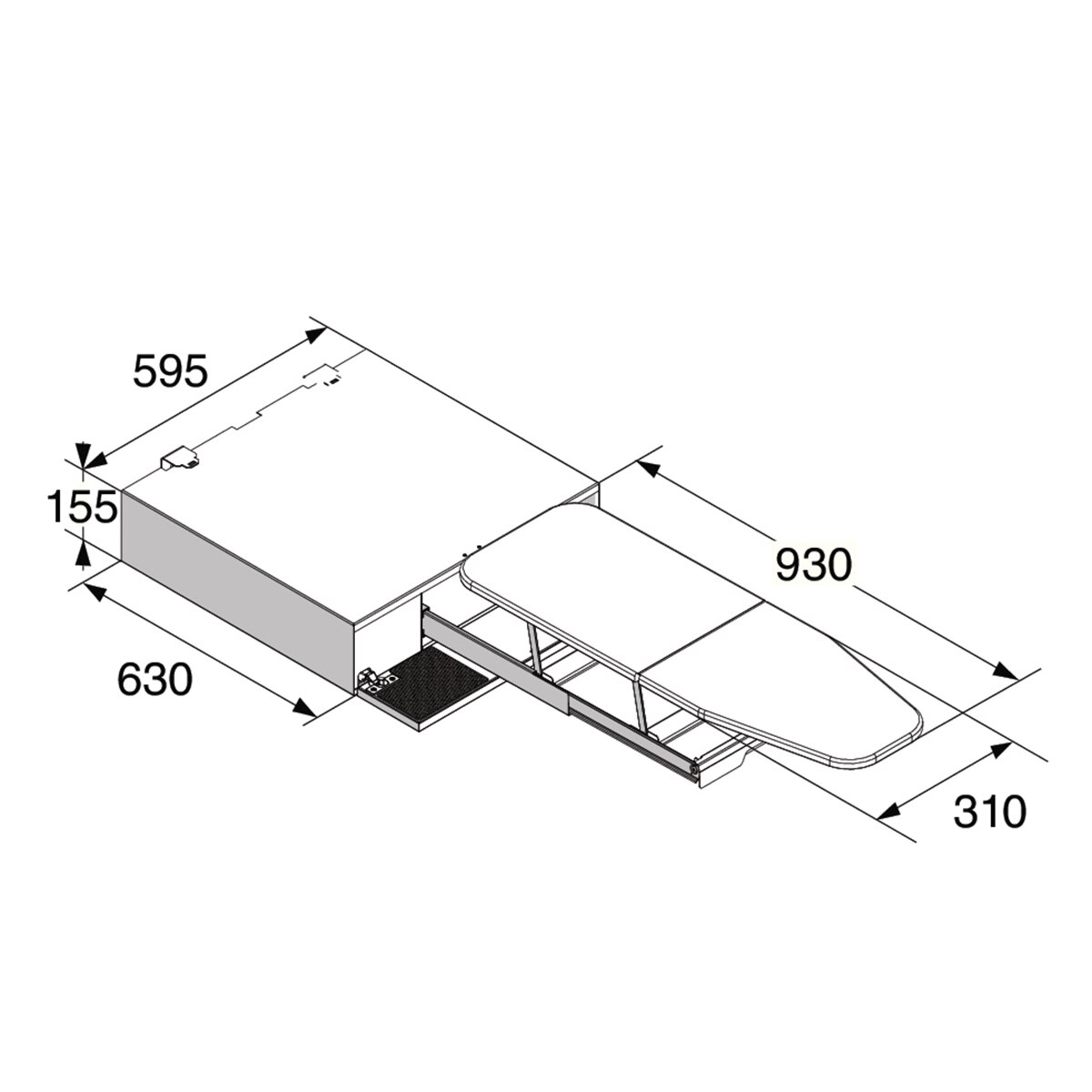 Accesorio Asko kit de unión de Lavadora y Secadora Tabla de Planchar Extraíble - HI150T Titanio-2