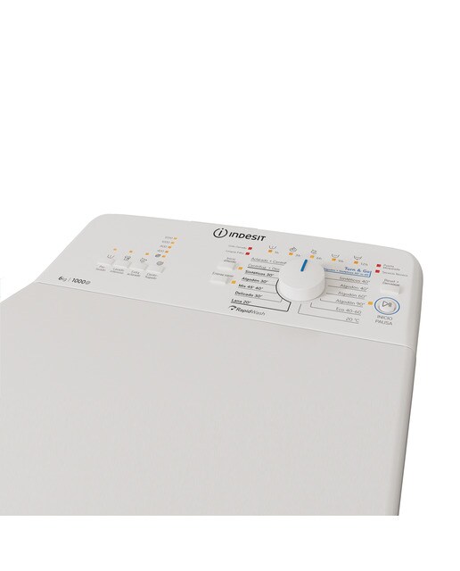 Lavadora carga superior Indesit 6 kg / 1000 rpm - BTW L60400 SP/N - Blanco Blanco-5