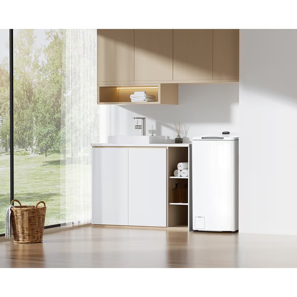 Lavadora carga superior Midea 7 kg / 1.200 rpm - MF100T70B/W- ES Blanco-9